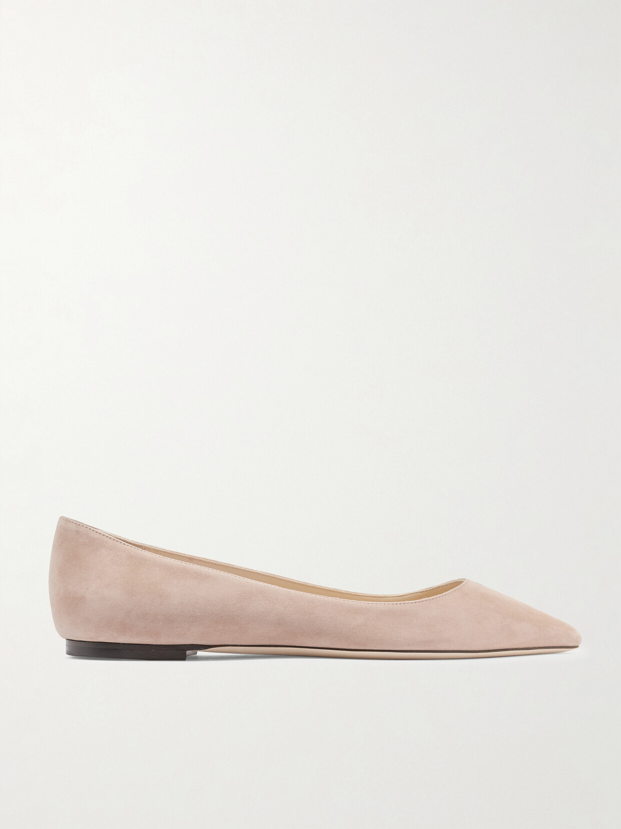 Jimmy Choo Romy Suede Point-toe Flats - Pink