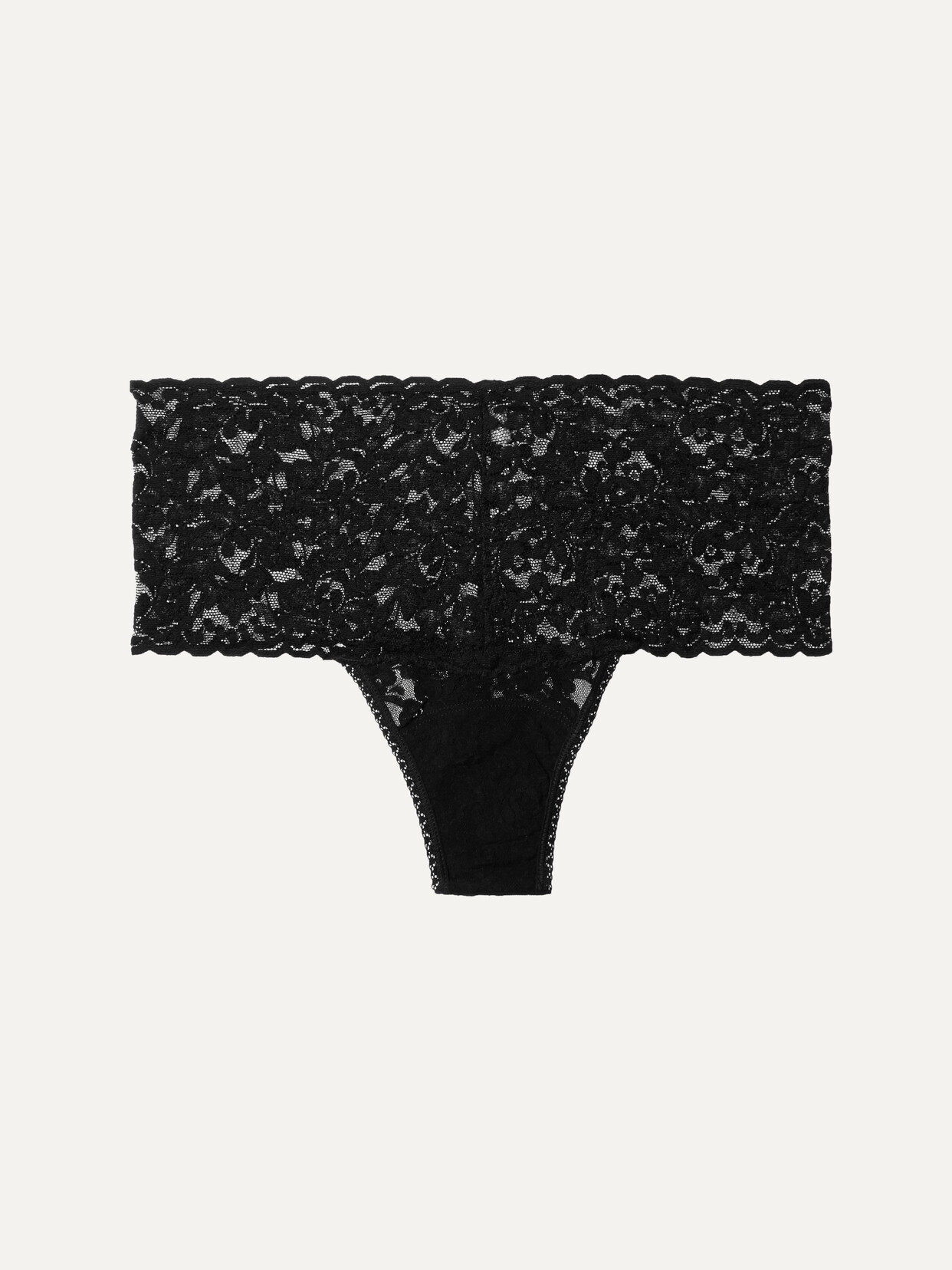 HANKY PANKY + NET SUSTAIN RETRO STRETCH-LACE HIGH-RISE THONG