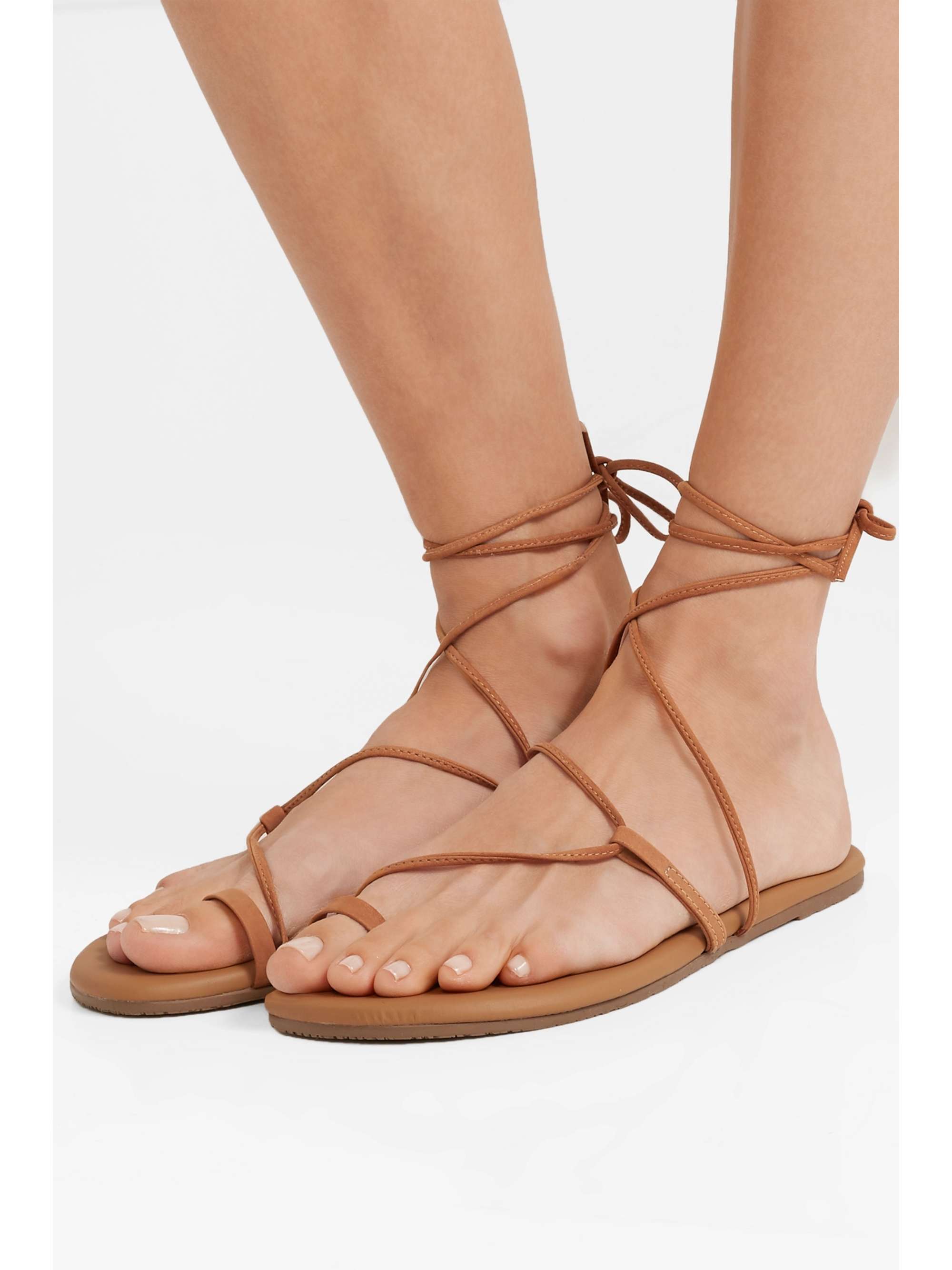 TKEES Jo suede and leather sandals