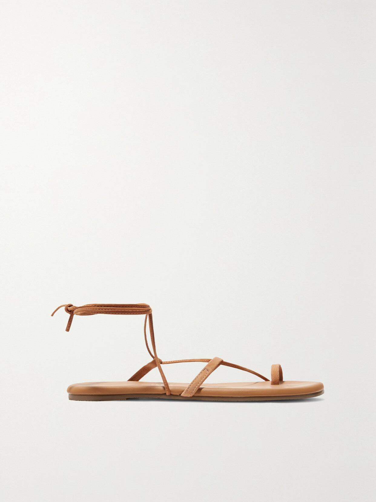 TKEES JO SUEDE AND LEATHER SANDALS