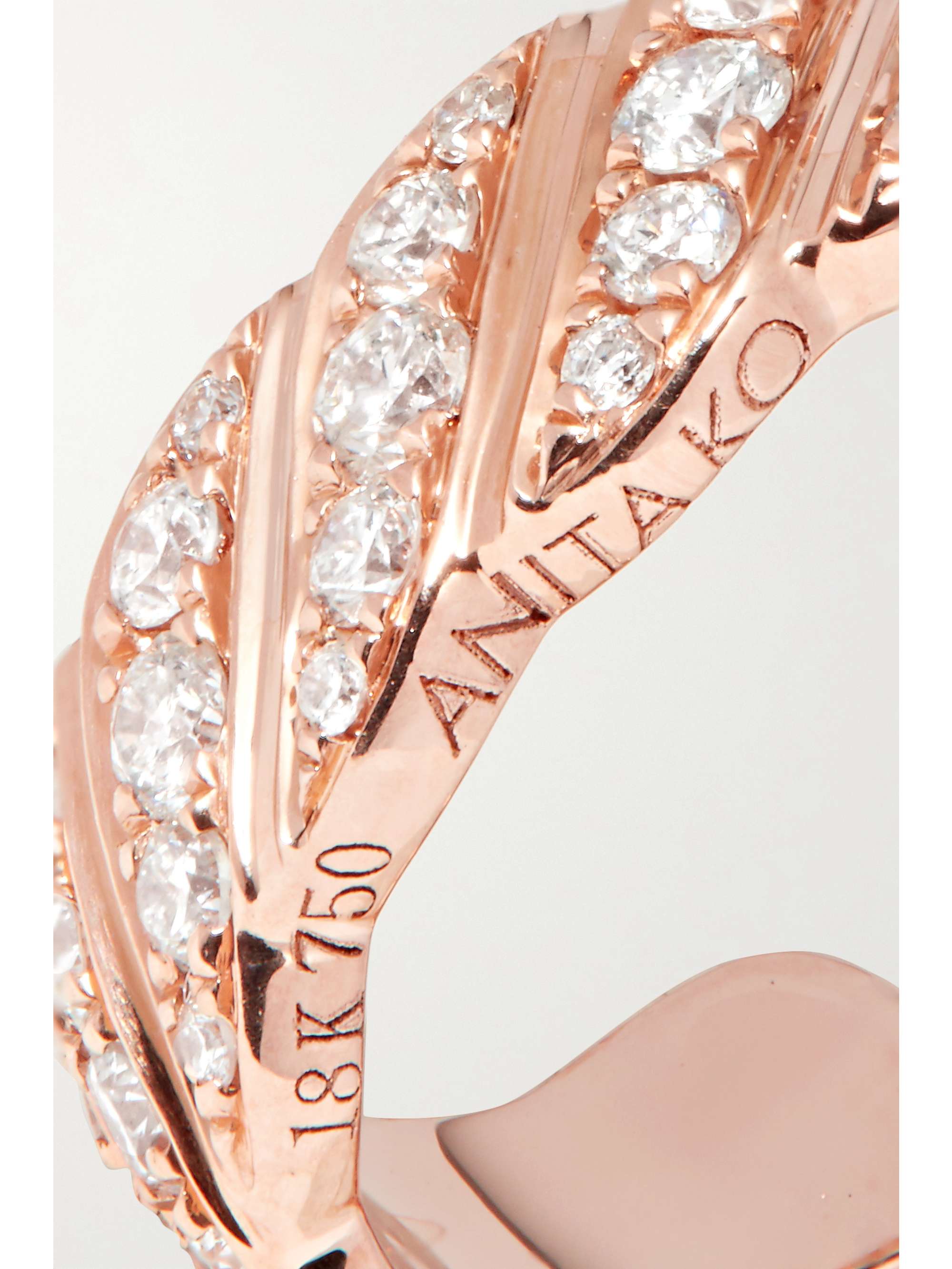 ANITA KO 18-karat rose gold diamond ear cuff