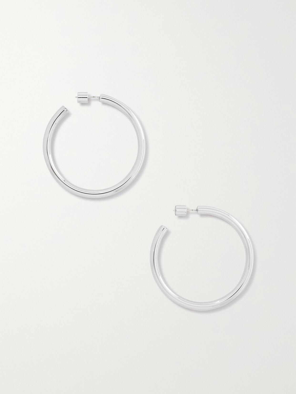 JENNIFER FISHER BABY LILLY SILVER-PLATED HOOP EARRINGS