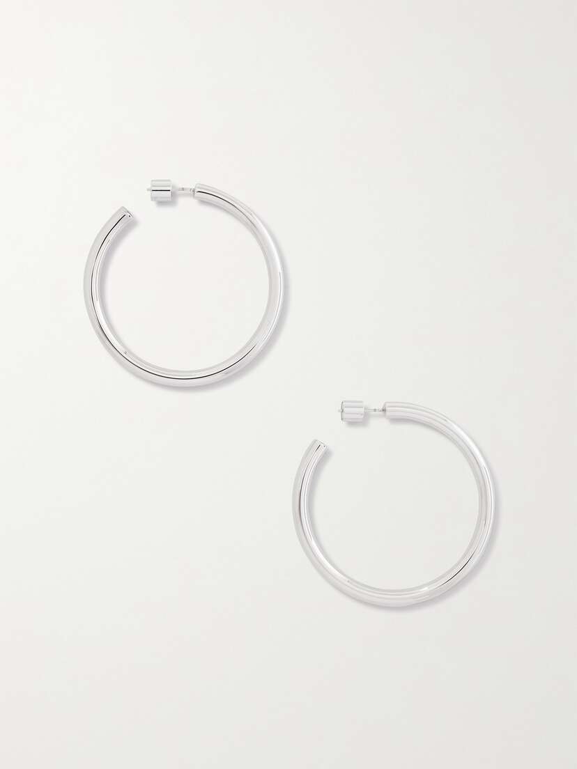 Jennifer Fisher Baby Lilly Silver-plated Hoop Earrings