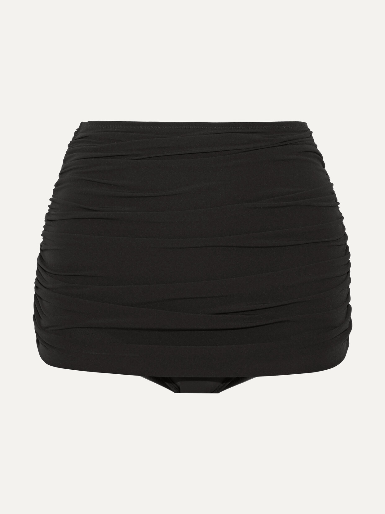Norma Kamali Bill Ruched Bikini Briefs In Black