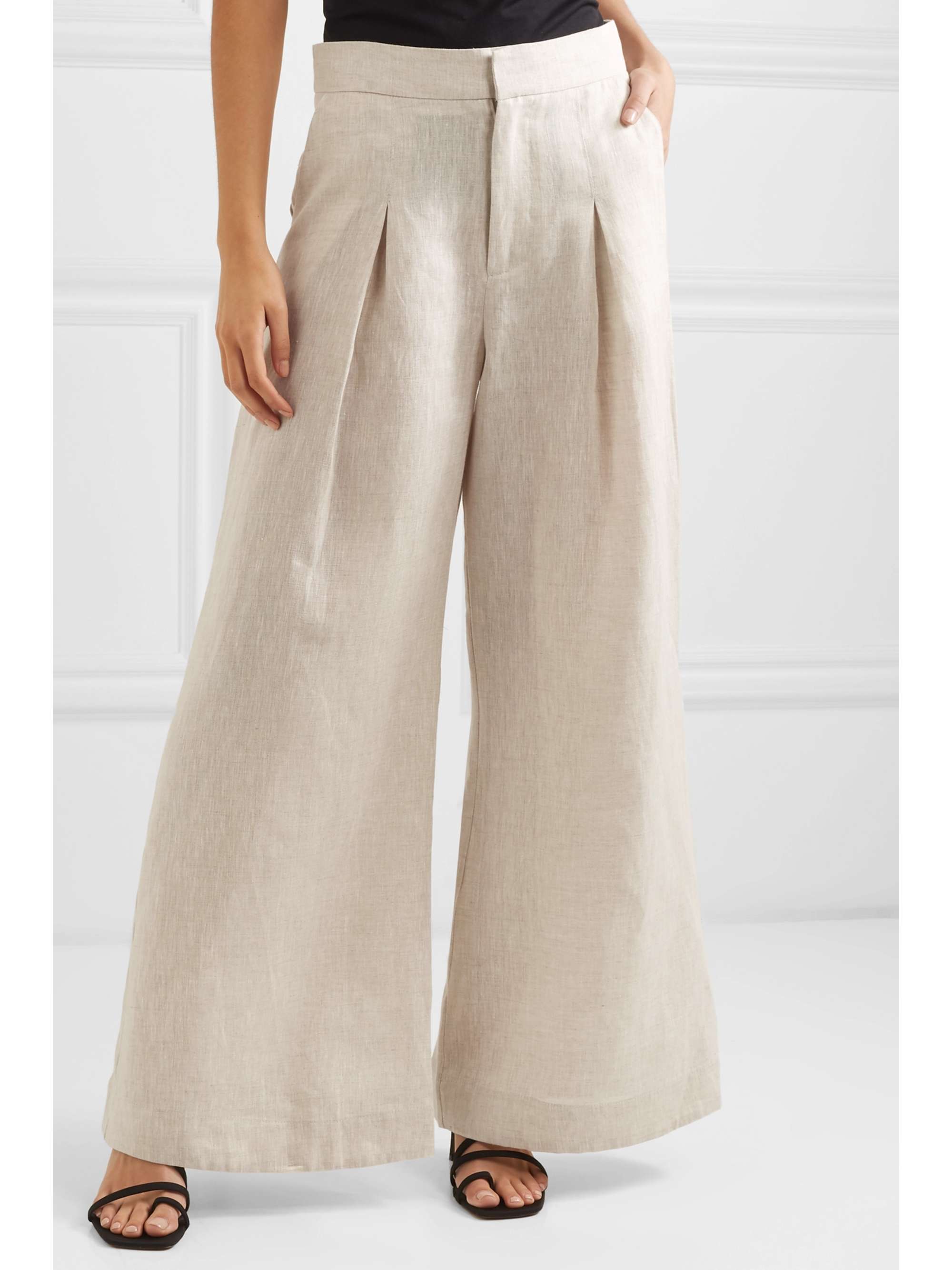 GEORGIA ALICE Linen wide-leg pants