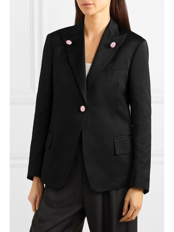 Wales Bonner Holkar embellished cotton-blend blazer