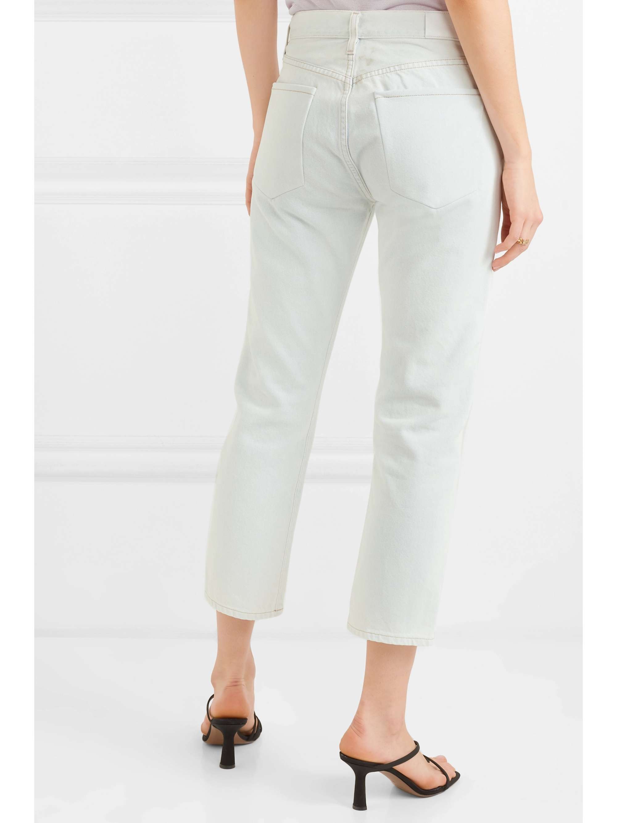 GOLDSIGN The Low Slung cropped low-rise straight-leg jeans
