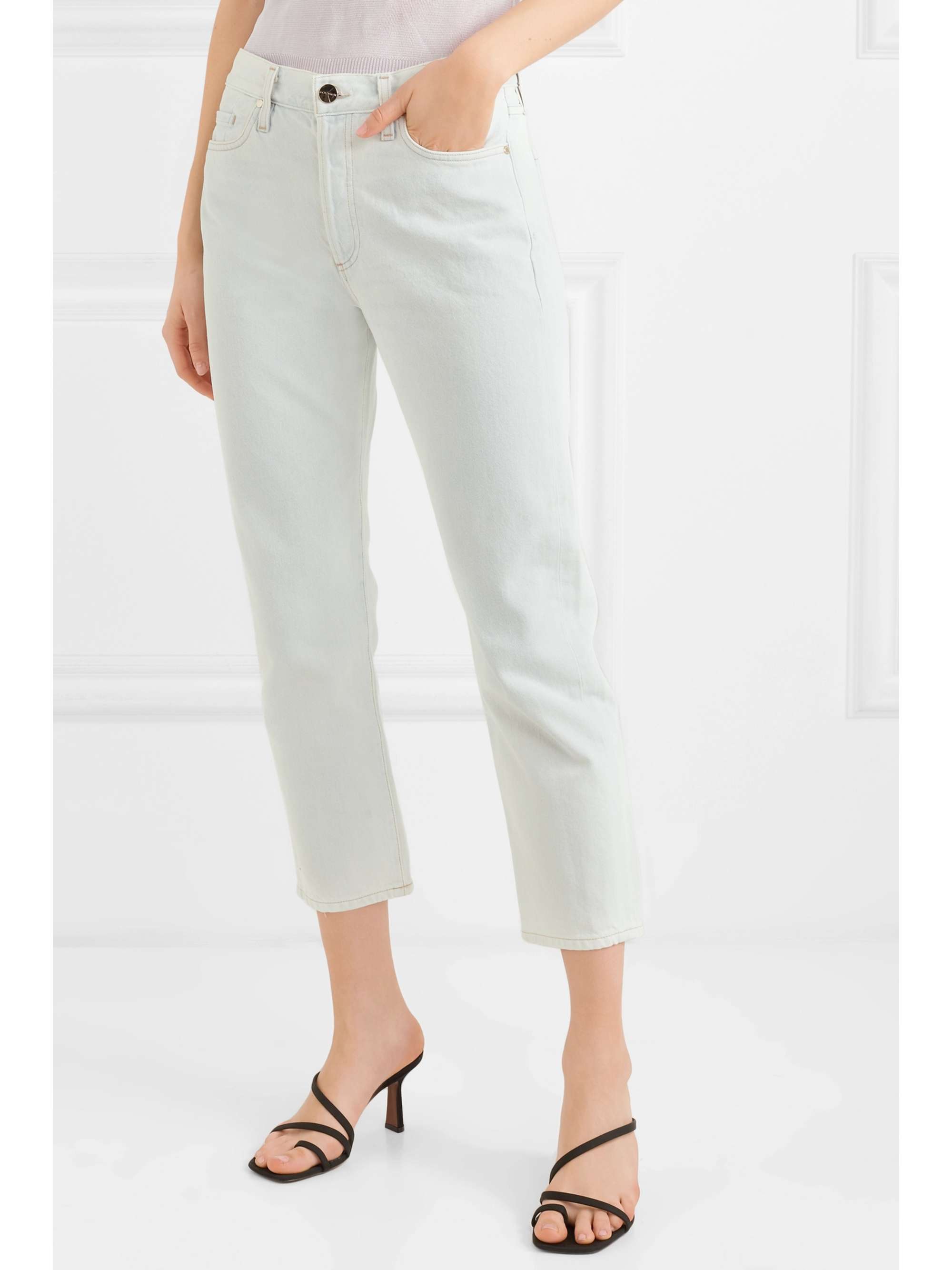 GOLDSIGN The Low Slung cropped low-rise straight-leg jeans