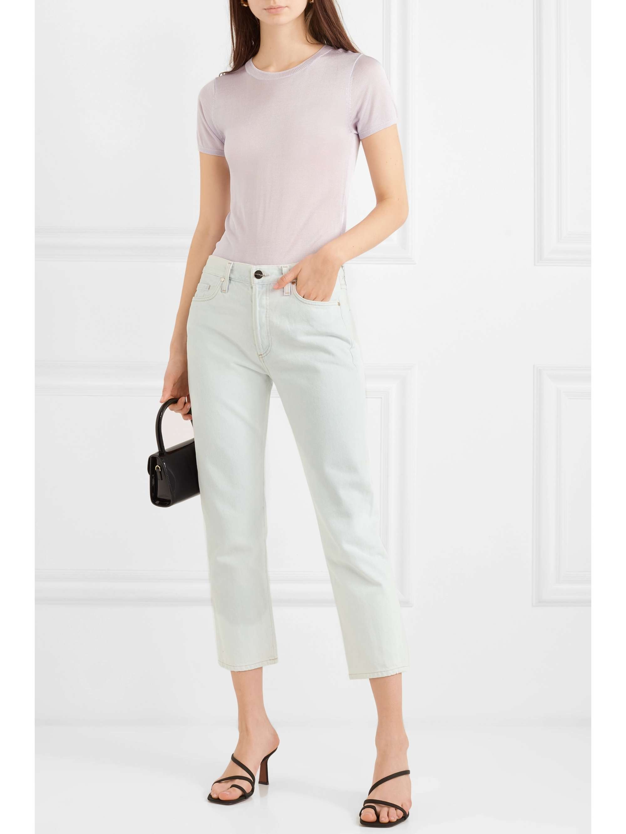 GOLDSIGN The Low Slung cropped low-rise straight-leg jeans