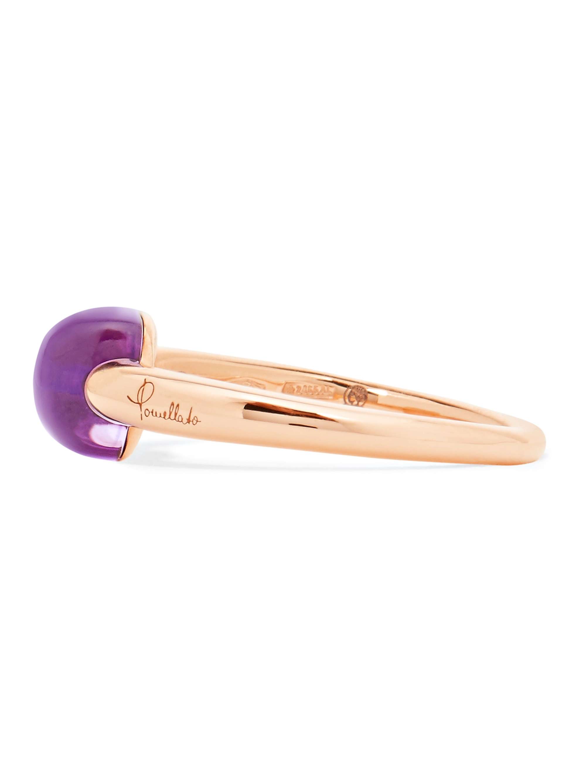 2021セール ポメラート レディース リング アクセサリー M'Ama Non Ring with Amethyst and Diamonds in 18K  Rose Gold Purple