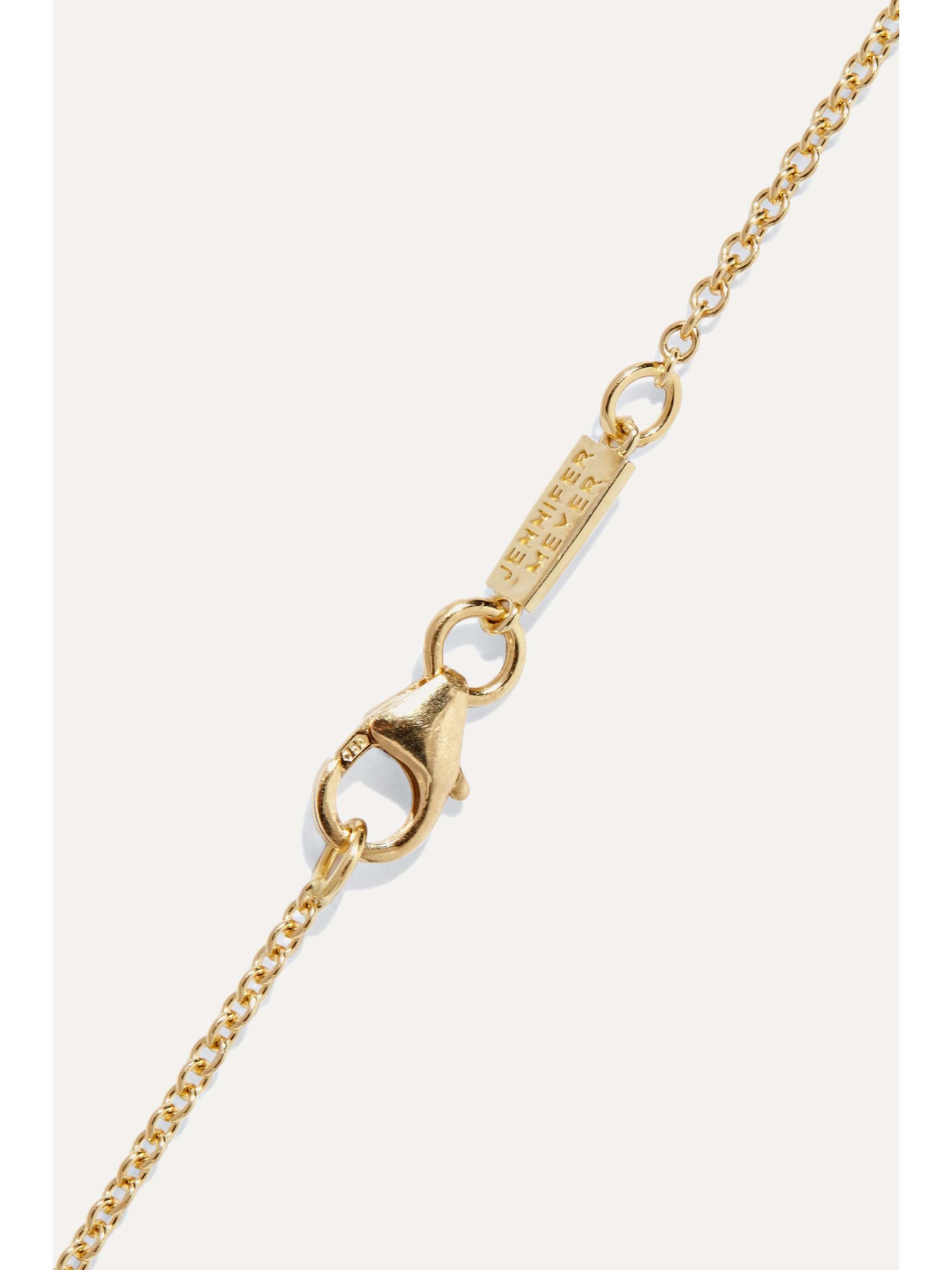 JENNIFER MEYER Mini Charm 18-karat gold diamond necklace