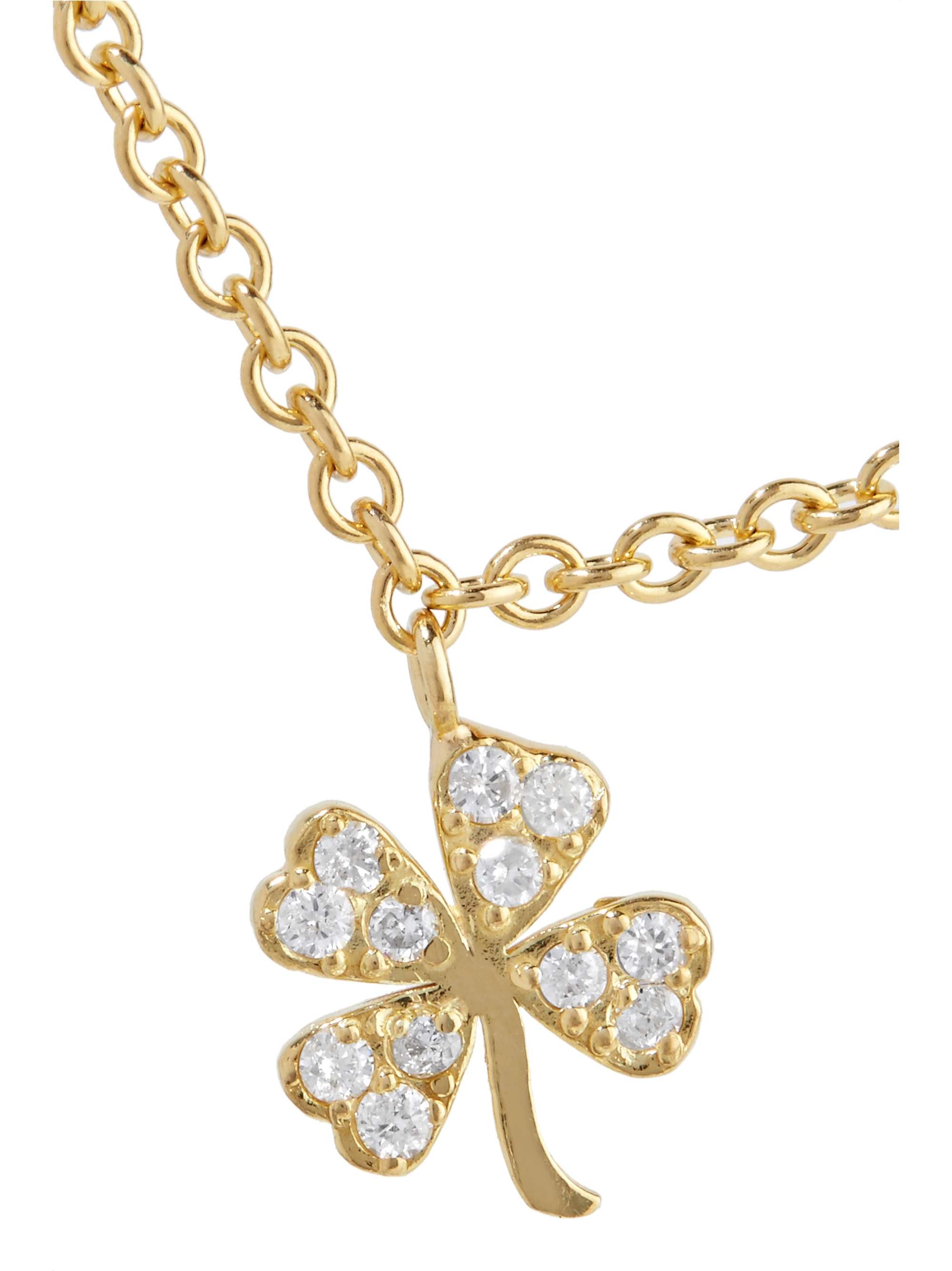 JENNIFER MEYER Mini Charm 18-karat gold diamond necklace