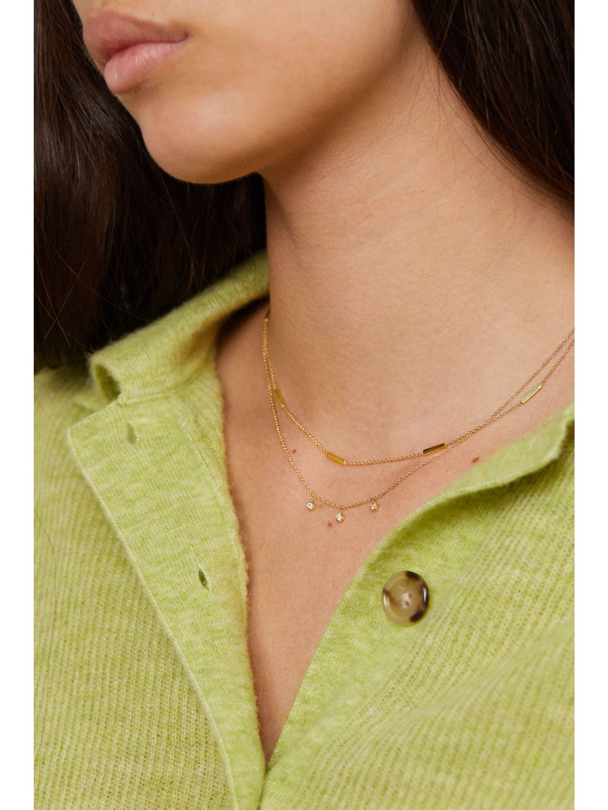 JENNIFER MEYER 18-karat gold diamond necklace