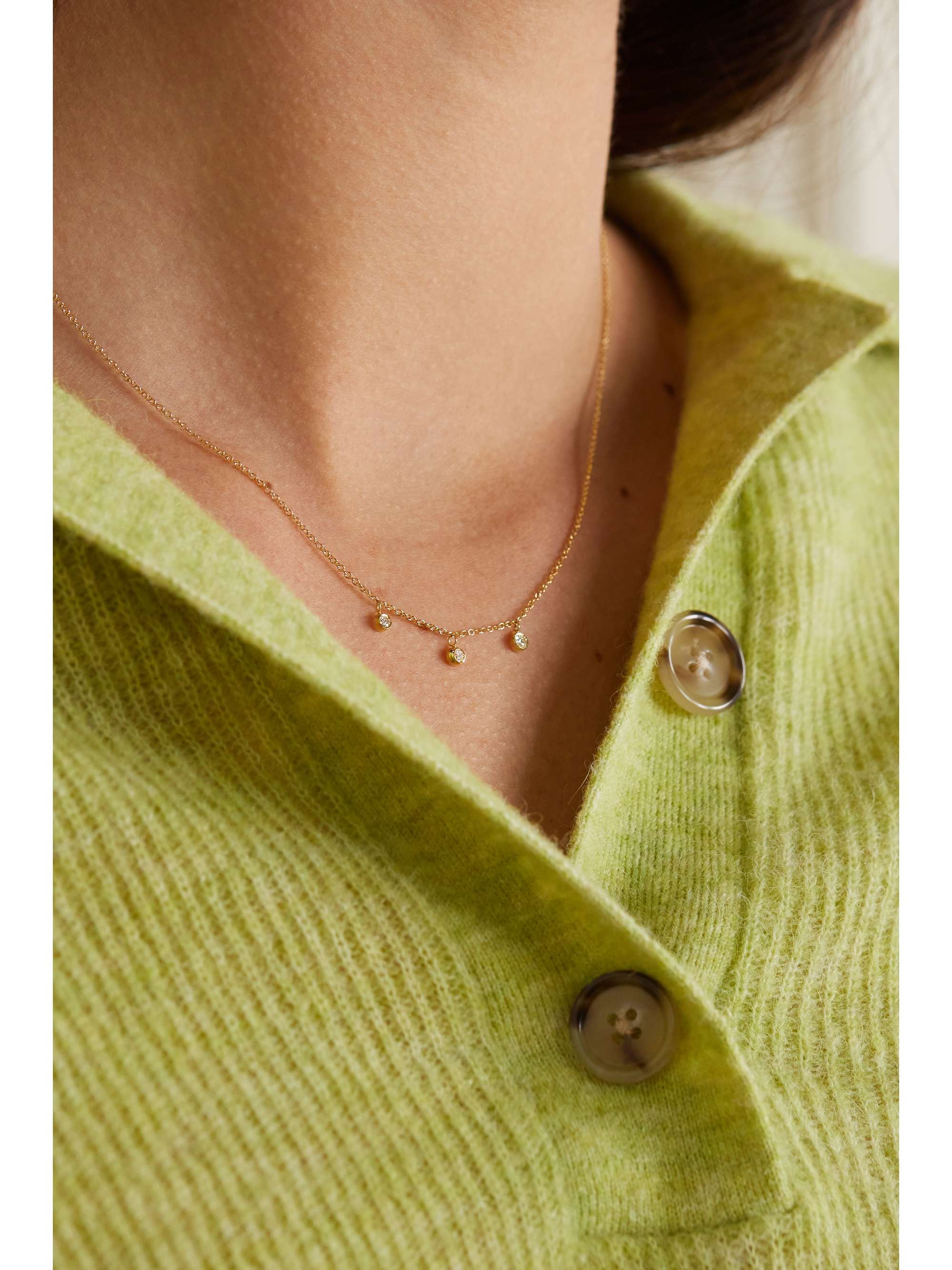 JENNIFER MEYER 18-karat gold diamond necklace