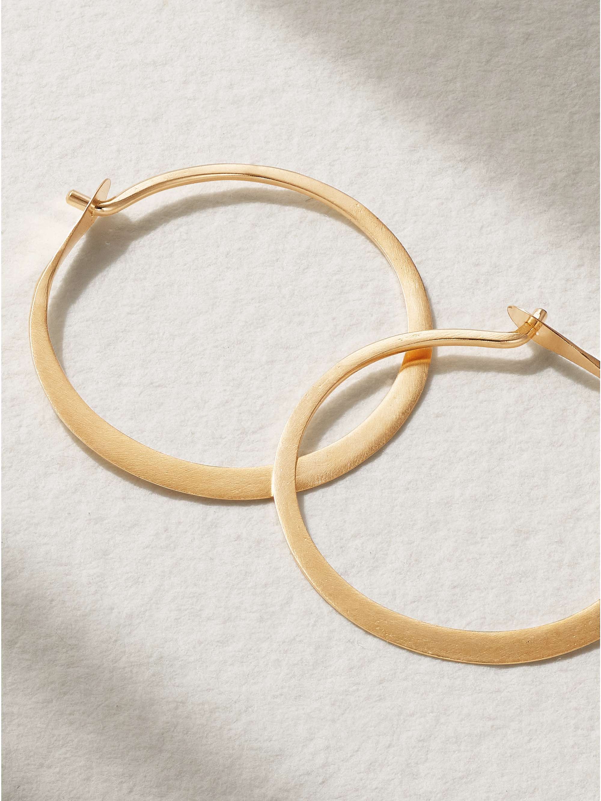 MELISSA JOY MANNING 14-karat gold hoop earrings