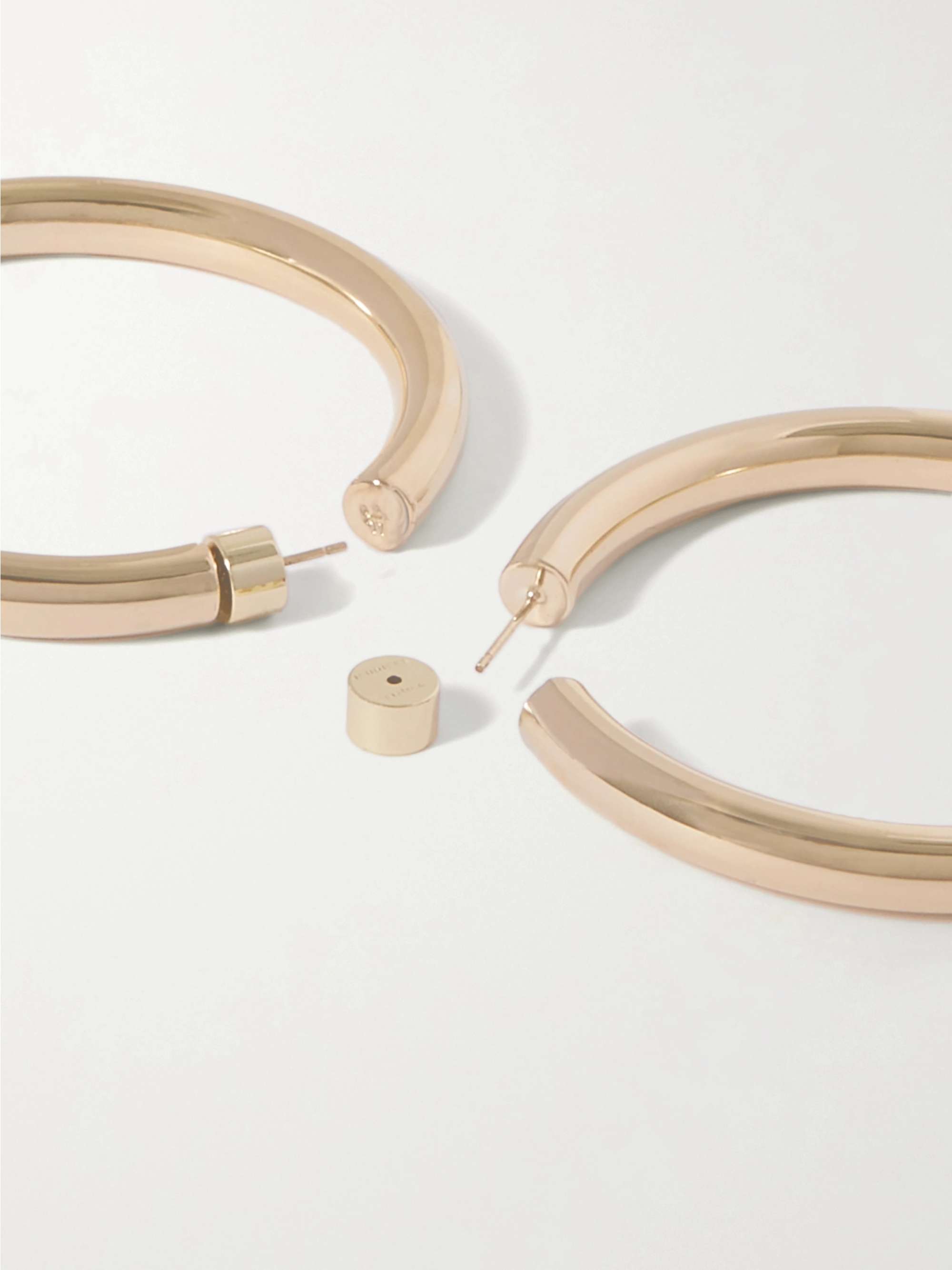 JENNIFER FISHER 2" Samira gold-plated hoop earrings