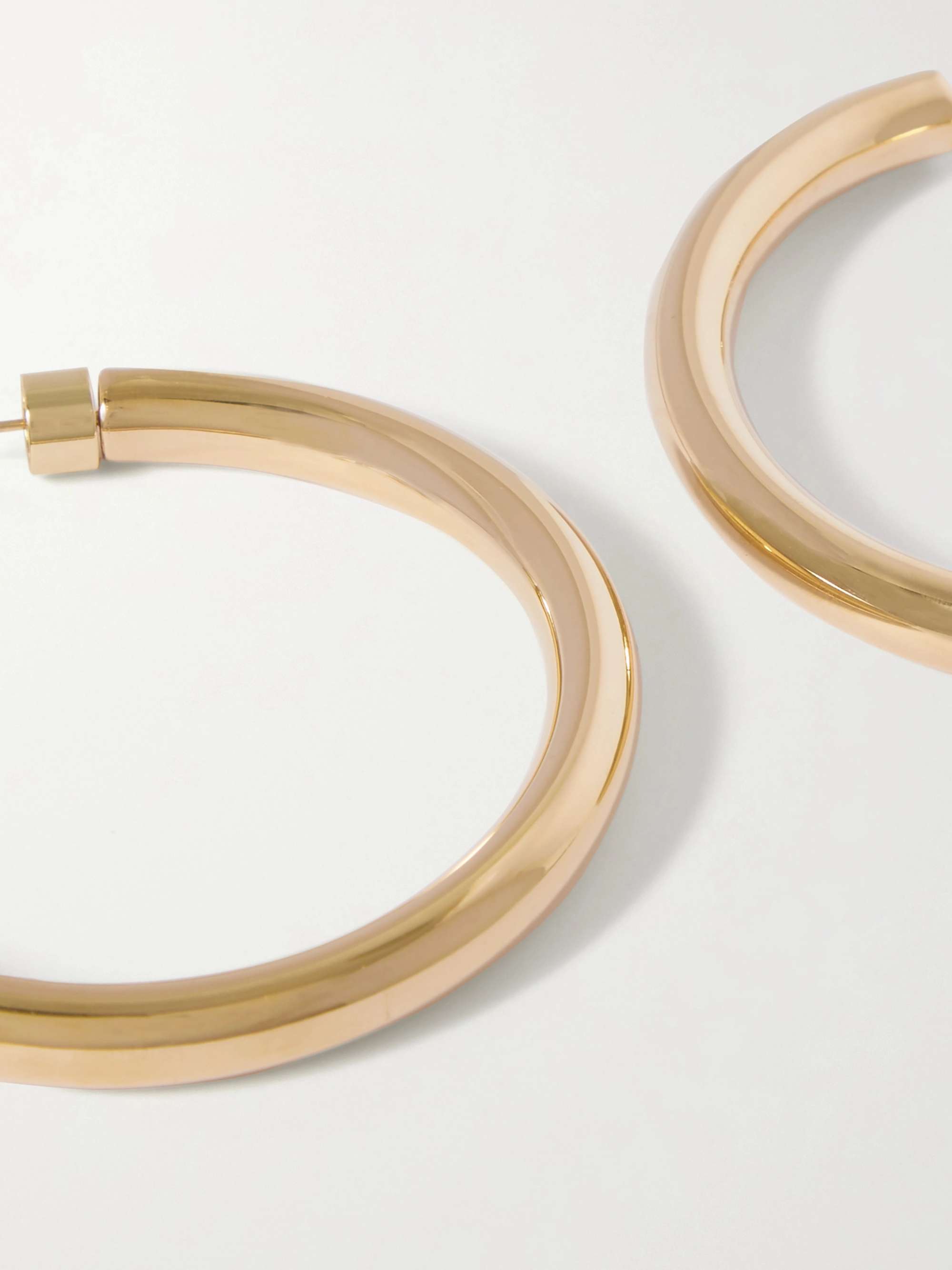 JENNIFER FISHER 2" Samira gold-plated hoop earrings