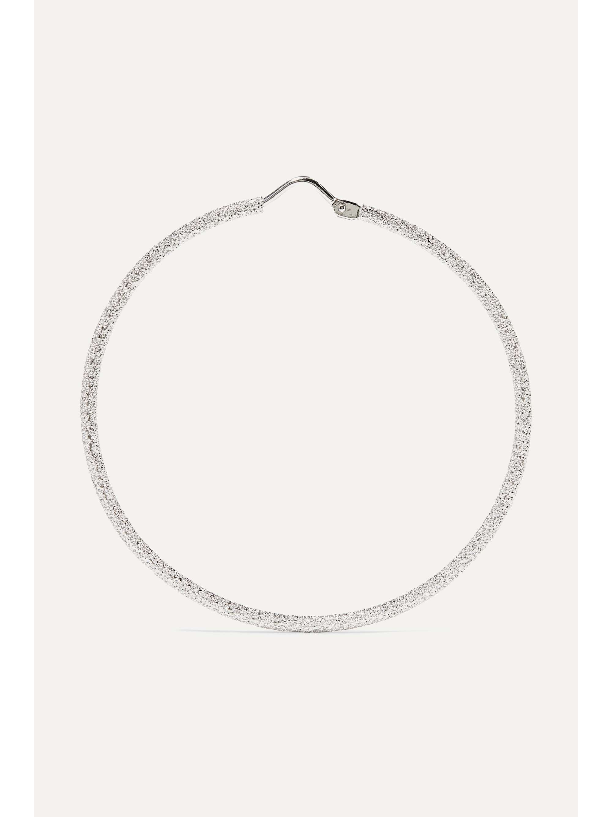 CAROLINA BUCCI Florentine 18-karat white gold hoop earrings