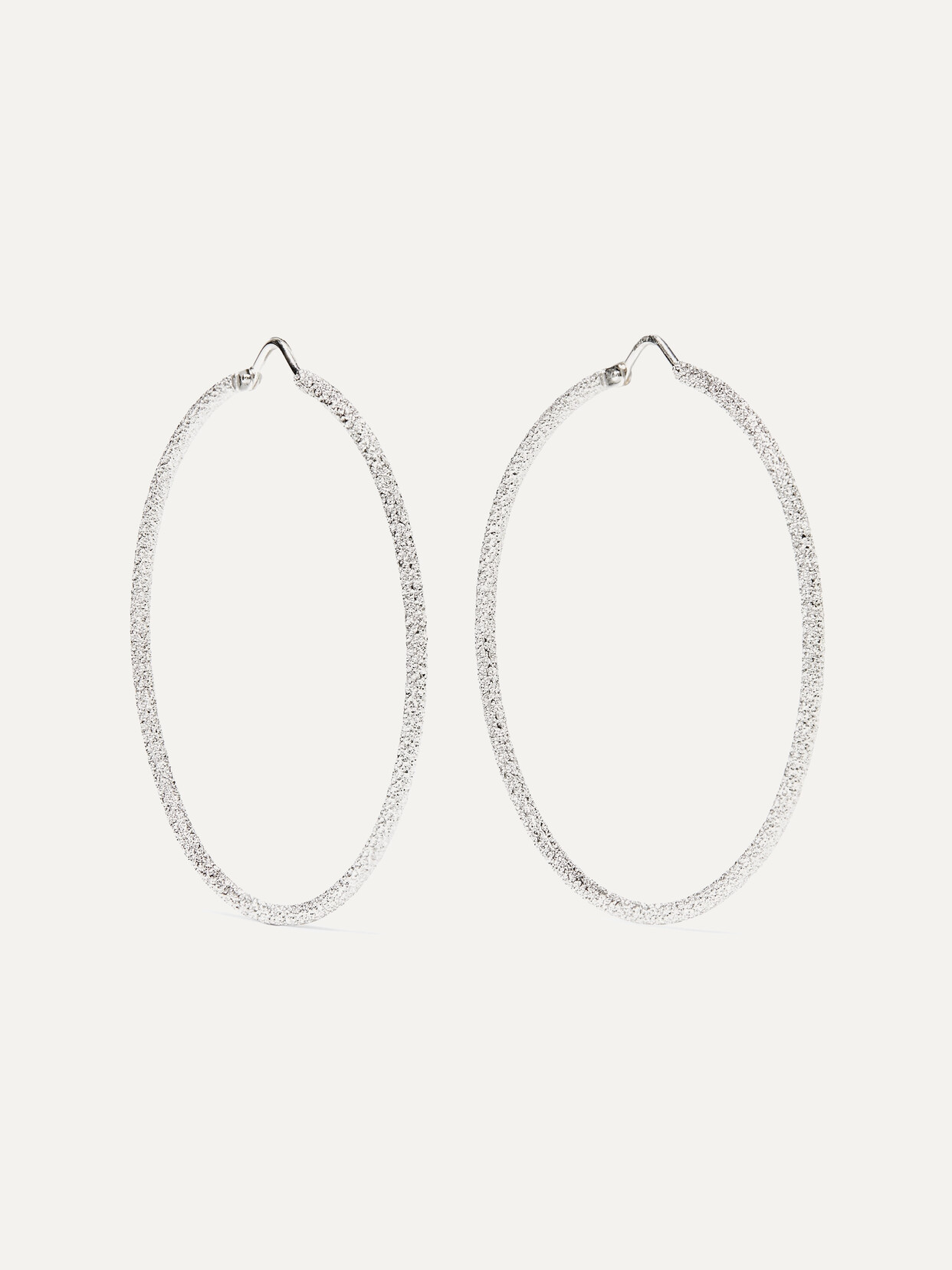 Carolina Bucci - Florentine 18-karat White Gold Hoop Earrings - One size