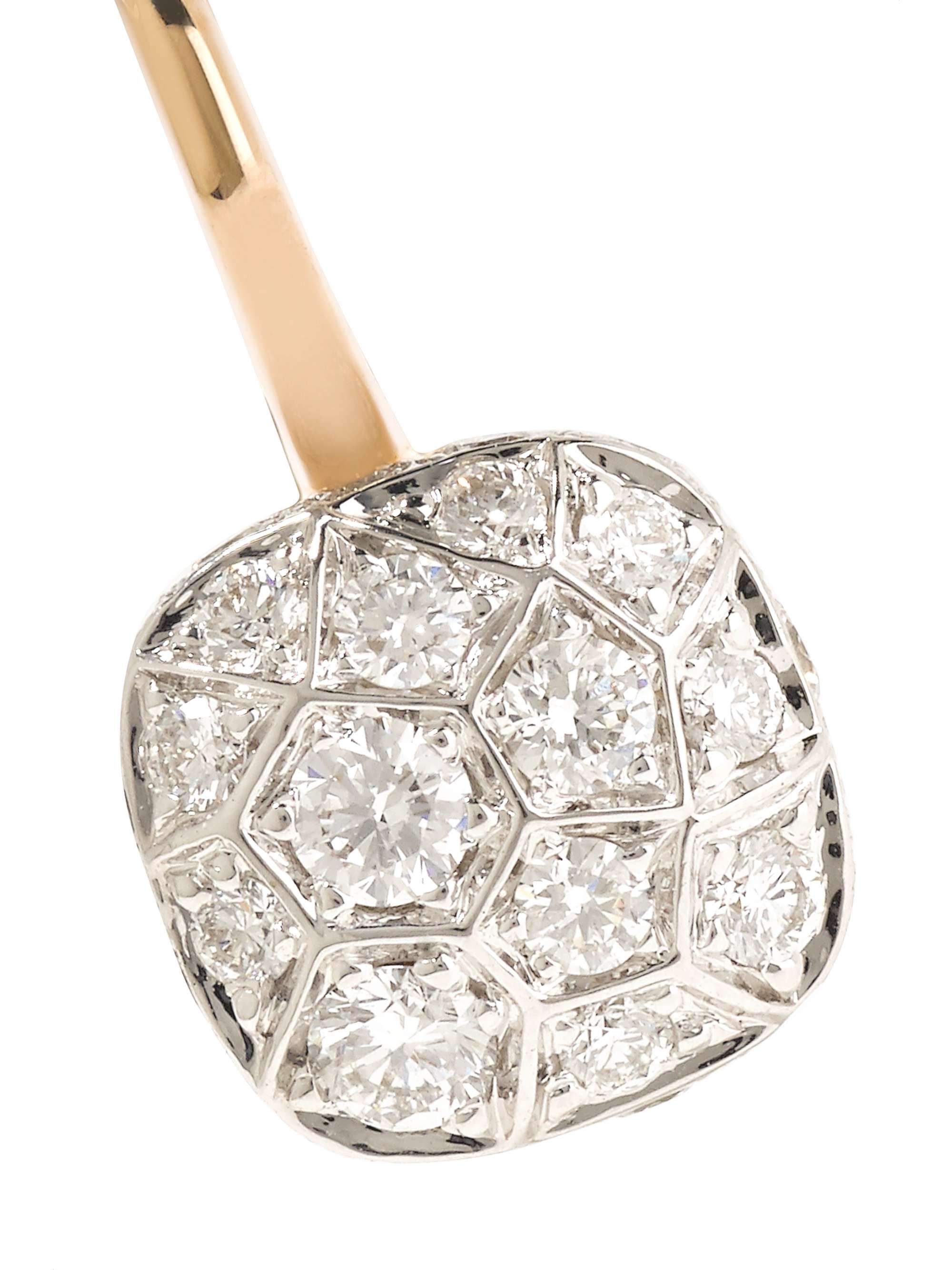 POMELLATO Nudo 18-karat rose and white gold diamond earrings