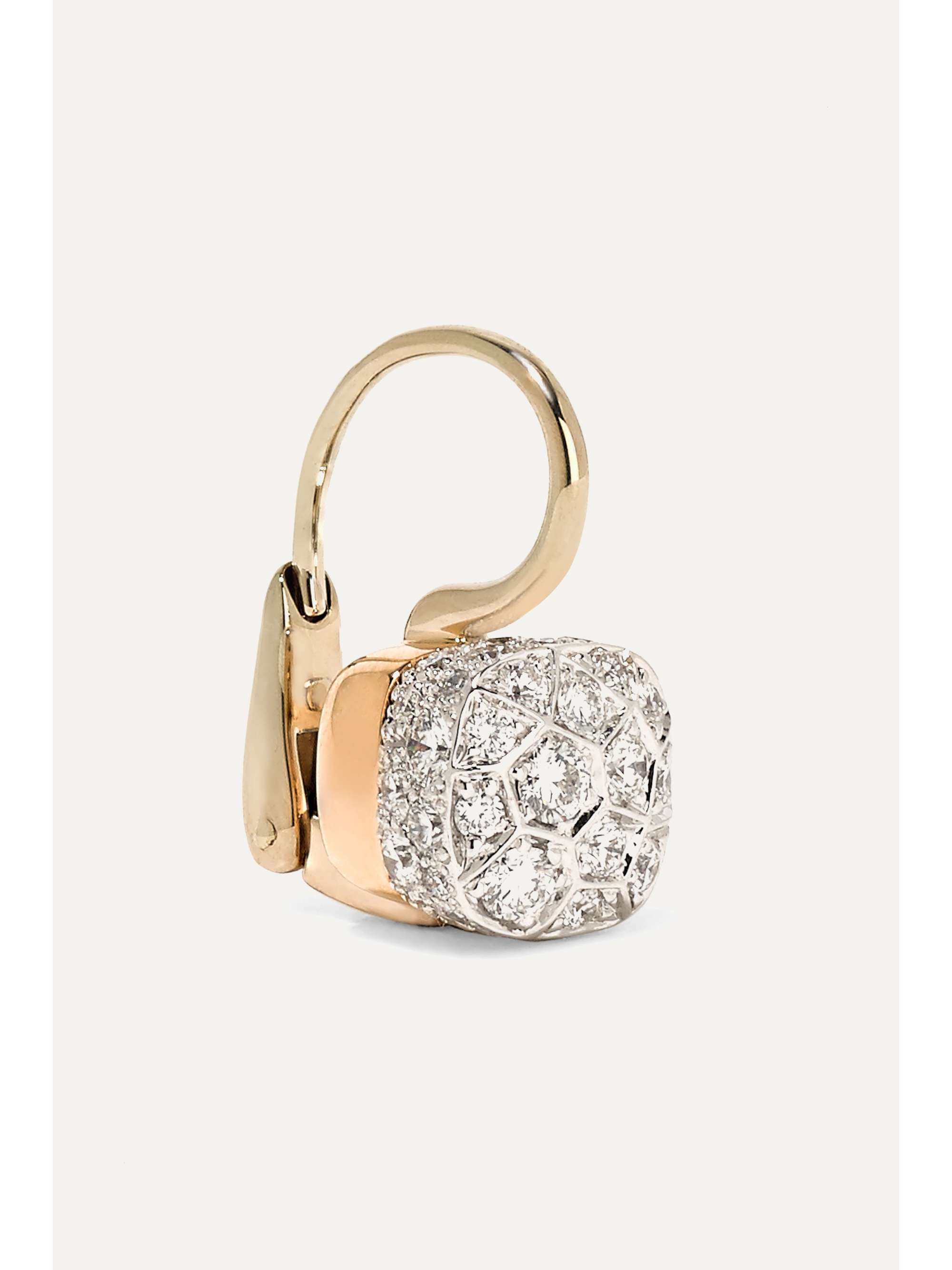 POMELLATO Nudo 18-karat rose and white gold diamond earrings