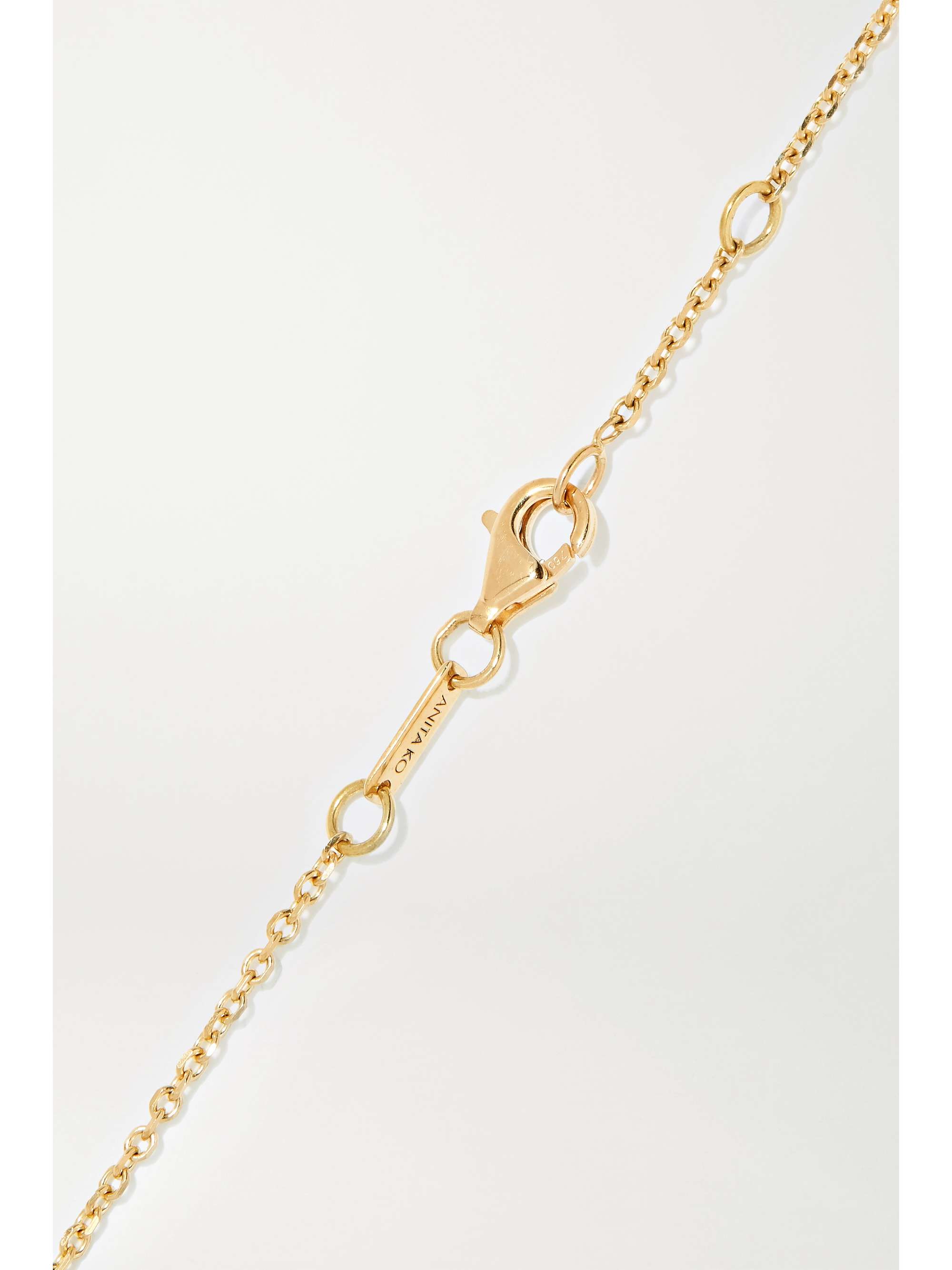 ANITA KO Palm Leaf 18-karat white gold diamond bracelet
