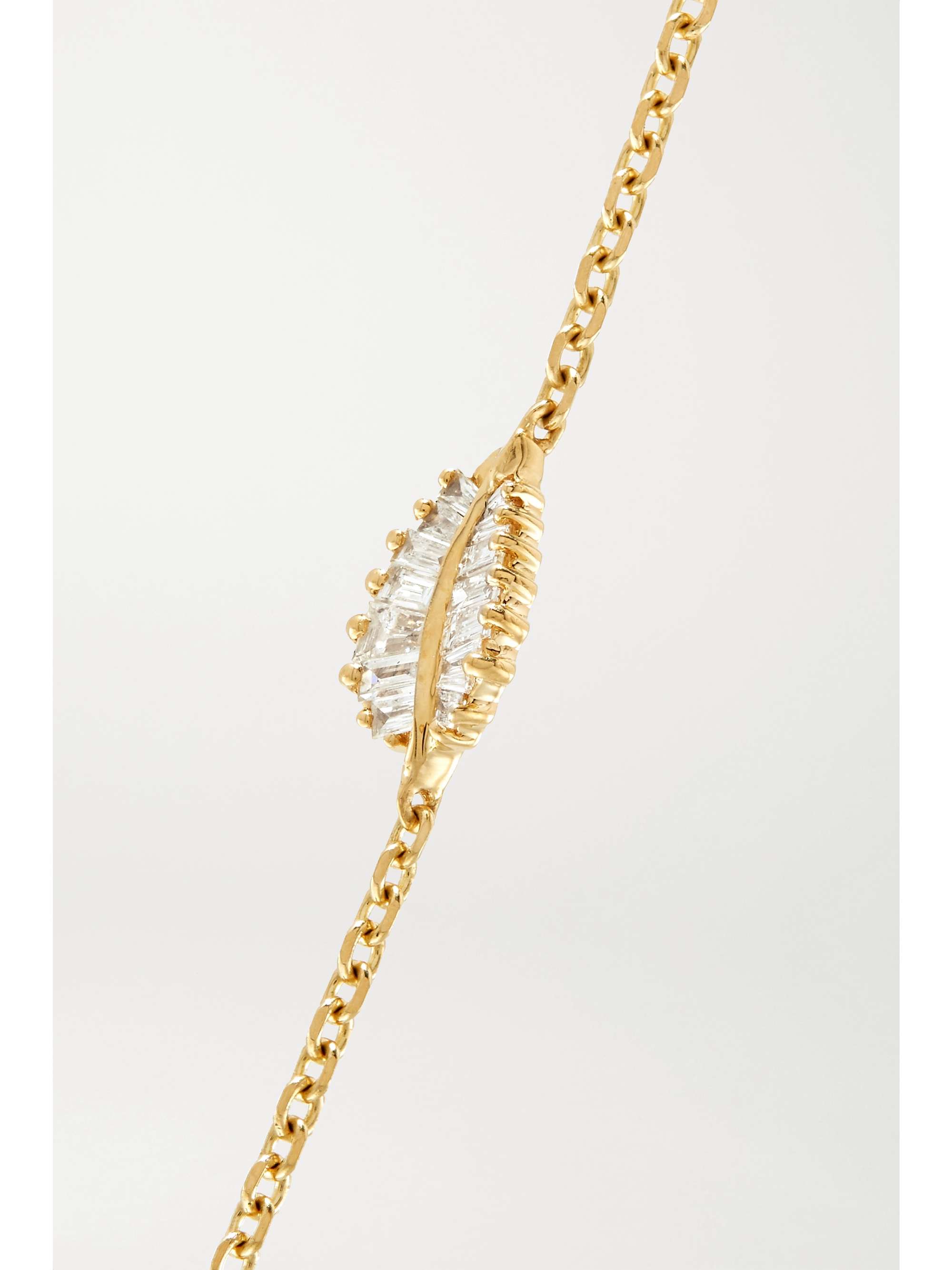 ANITA KO Palm Leaf 18-karat white gold diamond bracelet