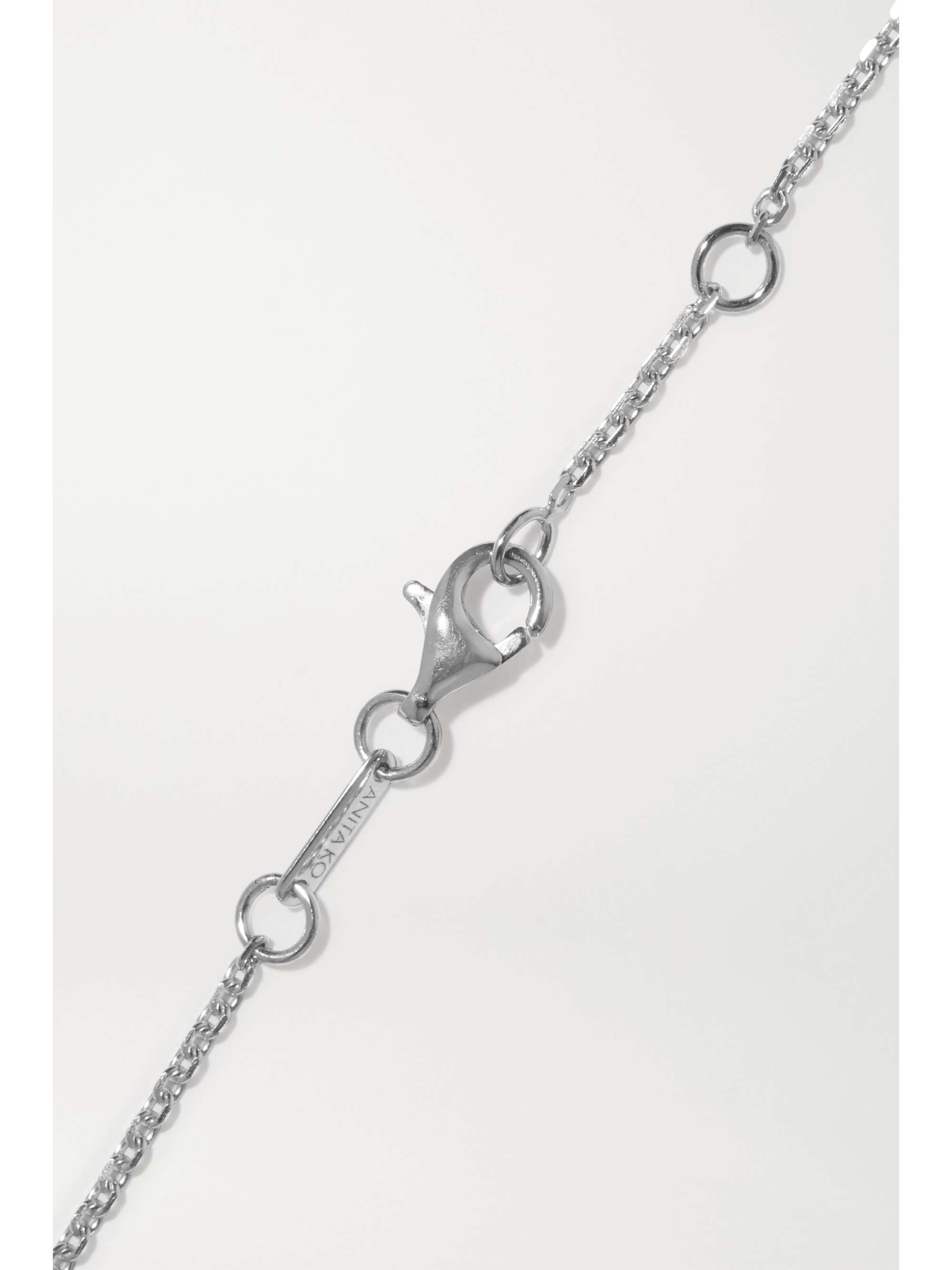 ANITA KO Palm Leaf 18-karat white gold diamond bracelet