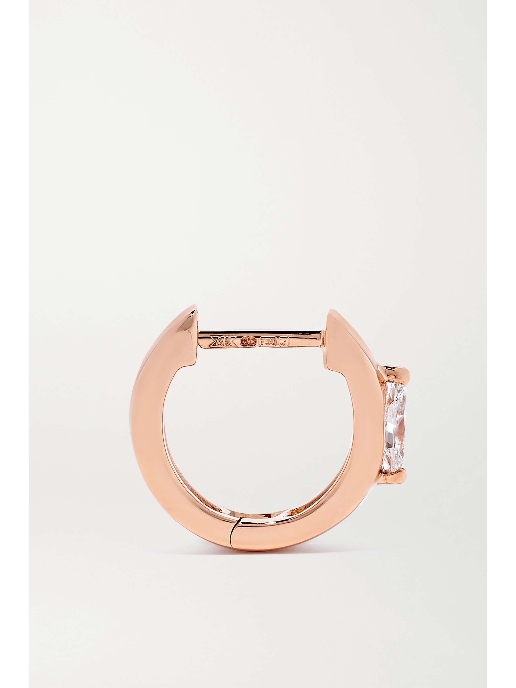ANITA KO Huggies Creolen aus 18 Karat Roségold mit Diamanten