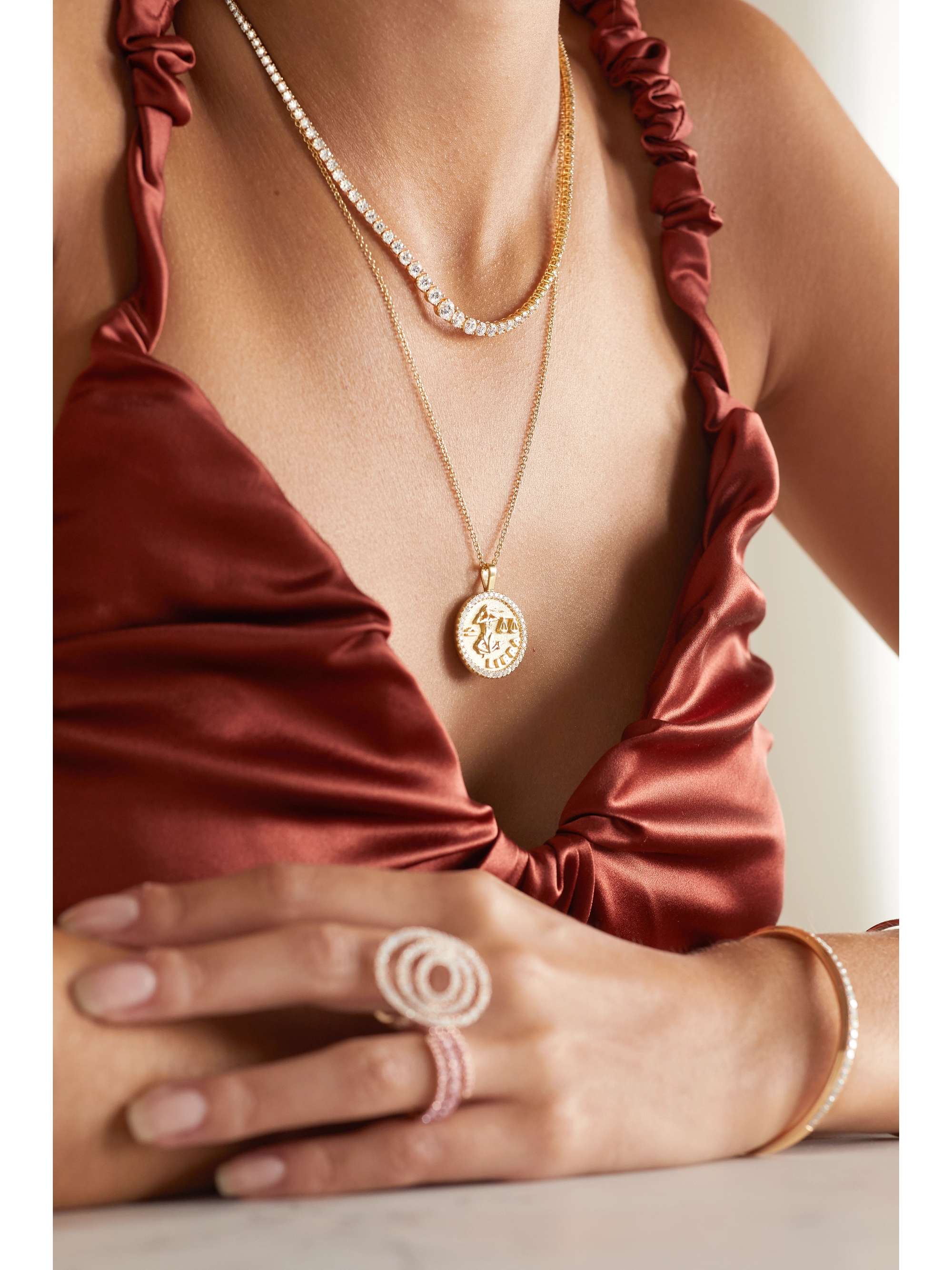 ANITA KO Hepburn 18-karat gold diamond necklace