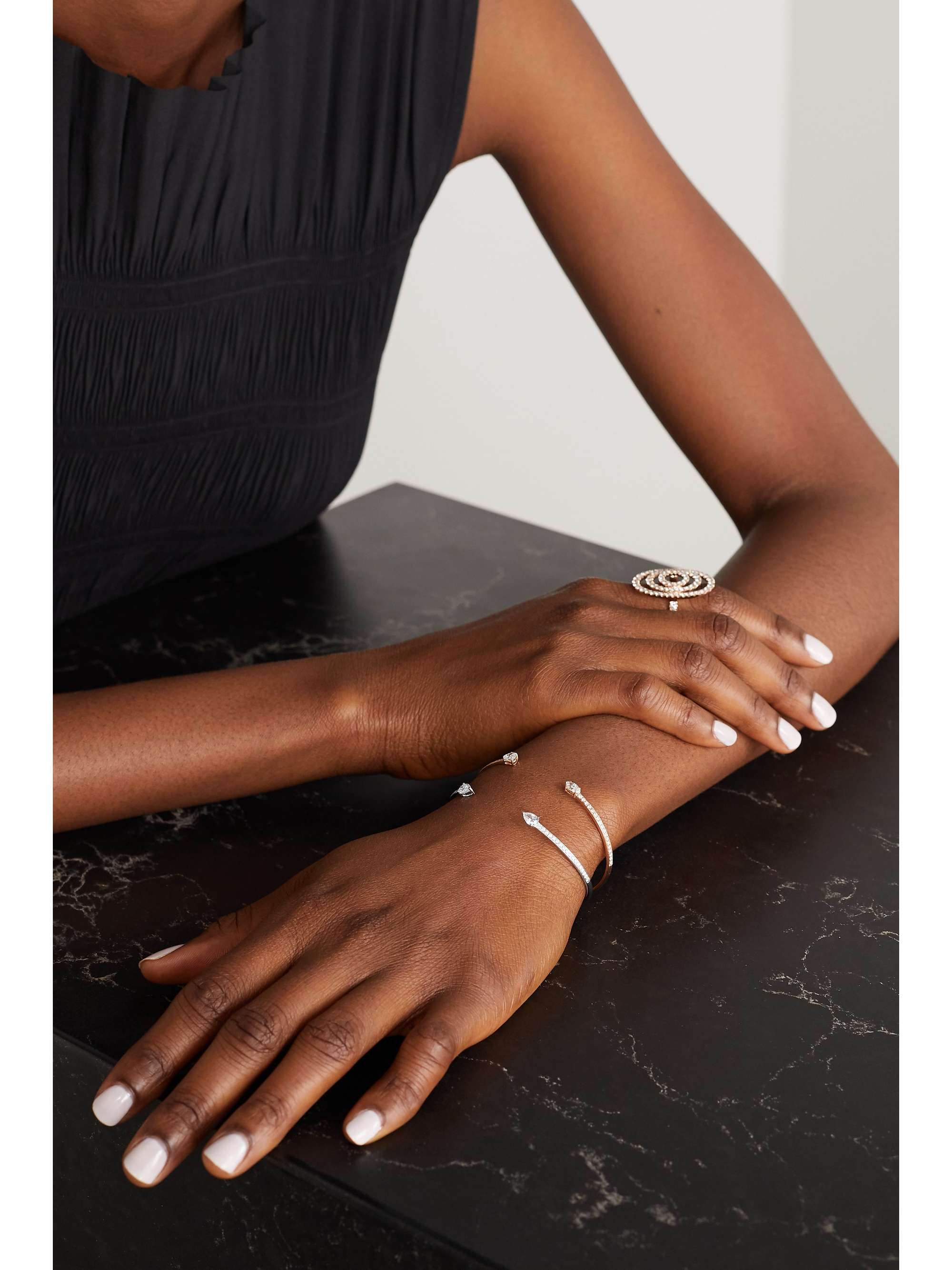 ANITA KO 18-karat white gold diamond cuff
