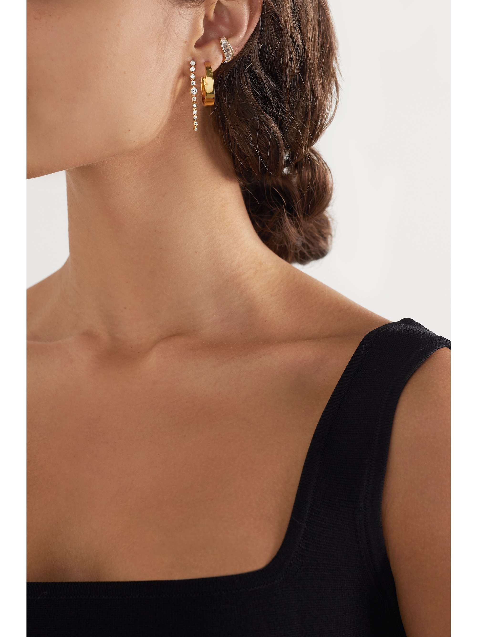 ANITA KO Short Rope 18-karat gold diamond earrings