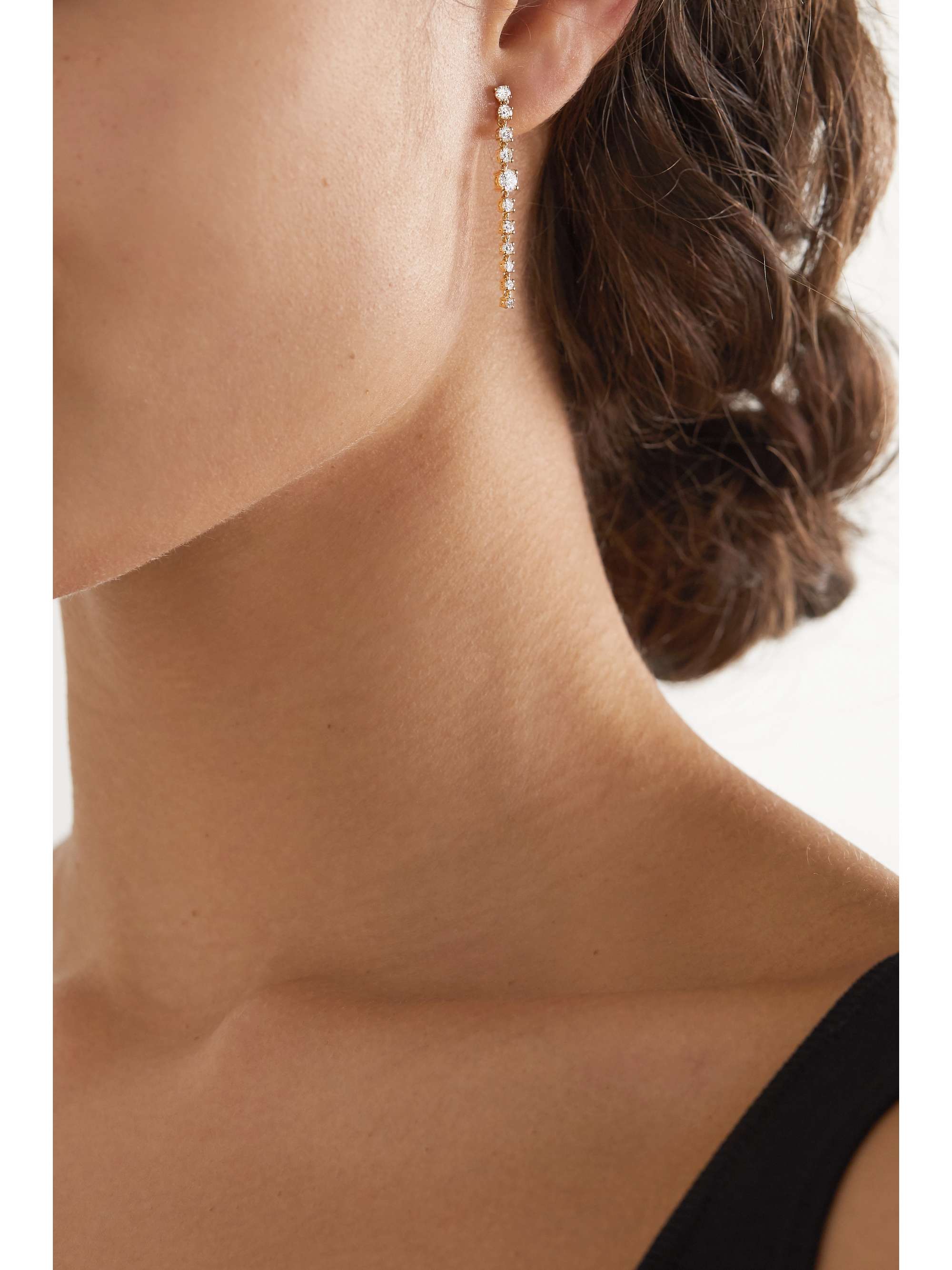 ANITA KO Short Rope 18-karat gold diamond earrings