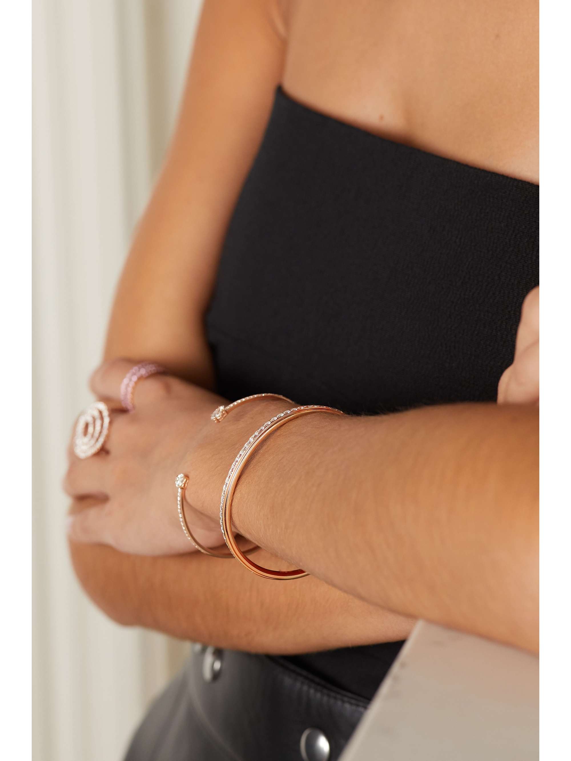 ANITA KO 18-karat rose gold diamond cuff