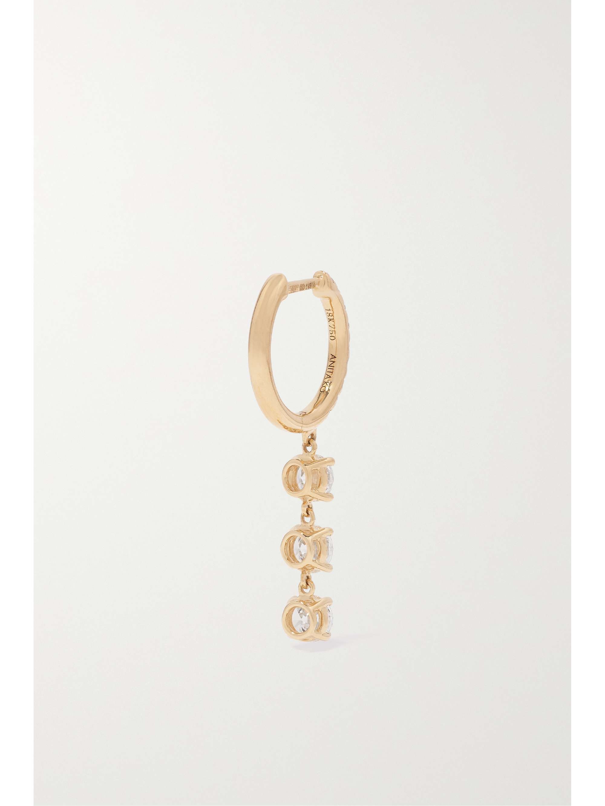 ANITA KO 18-karat gold diamond hoop earrings