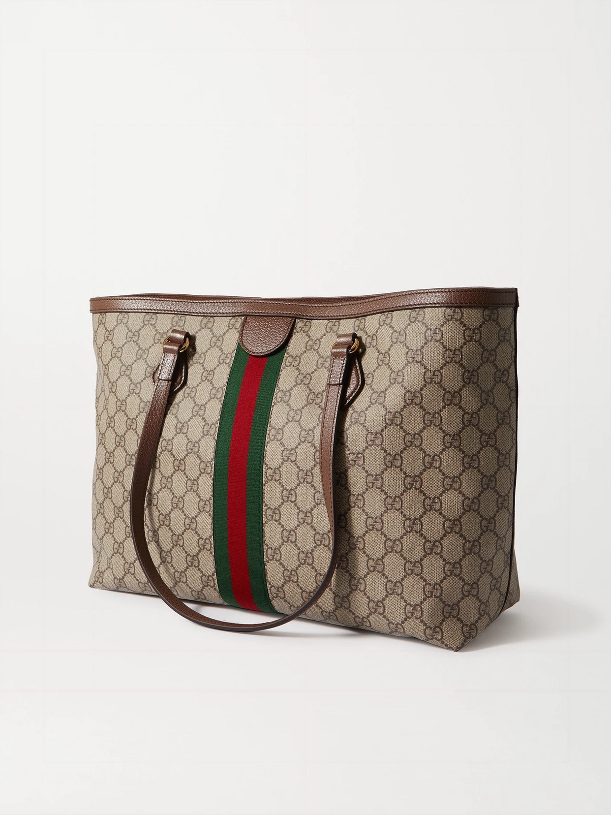 Ophidia Medium Leather-Trimmed Printed Coated-Canvas Tote