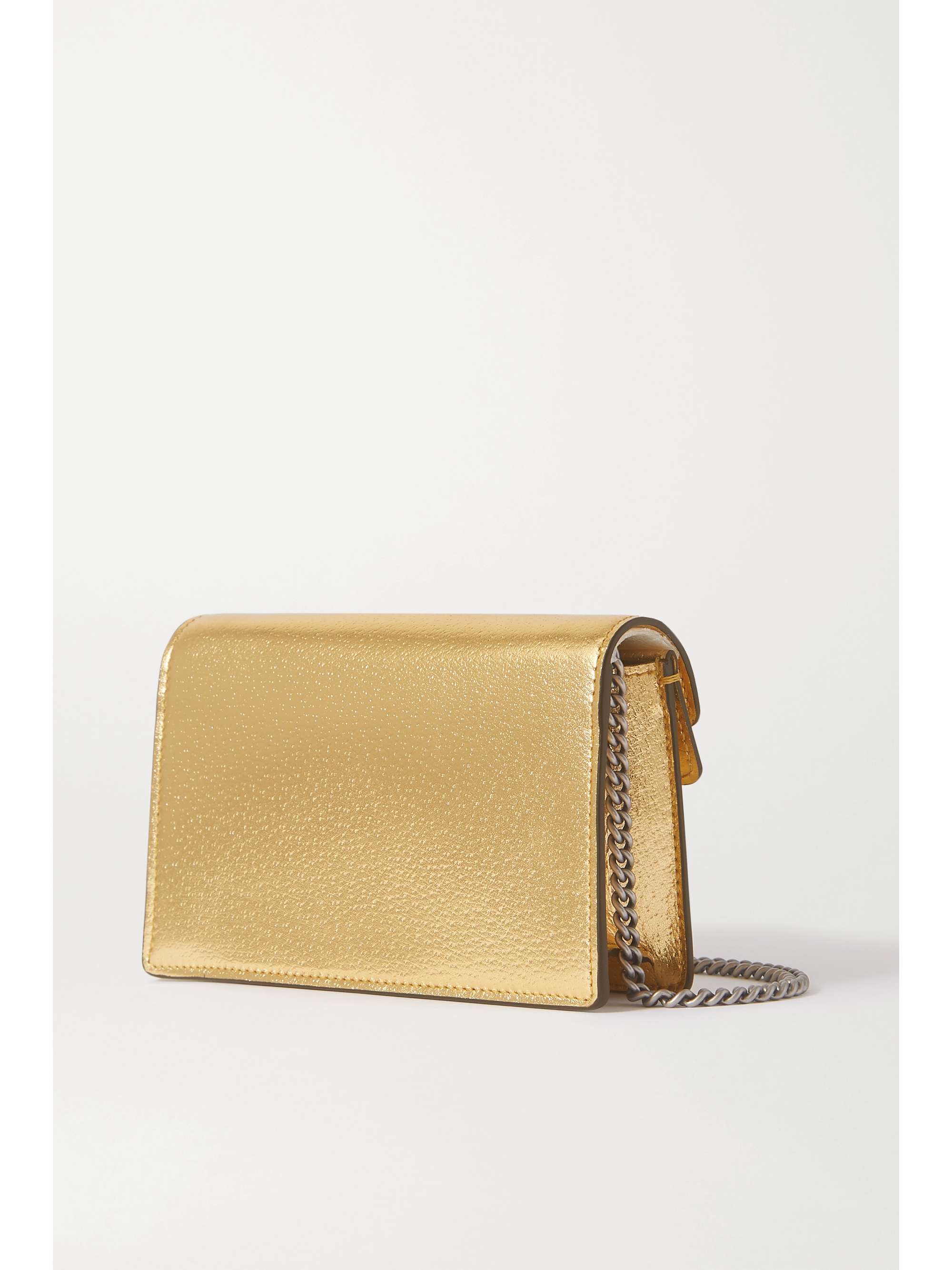 GUCCI + NET SUSTAIN Dionysus super mini Schultertasche aus strukturiertem Leder