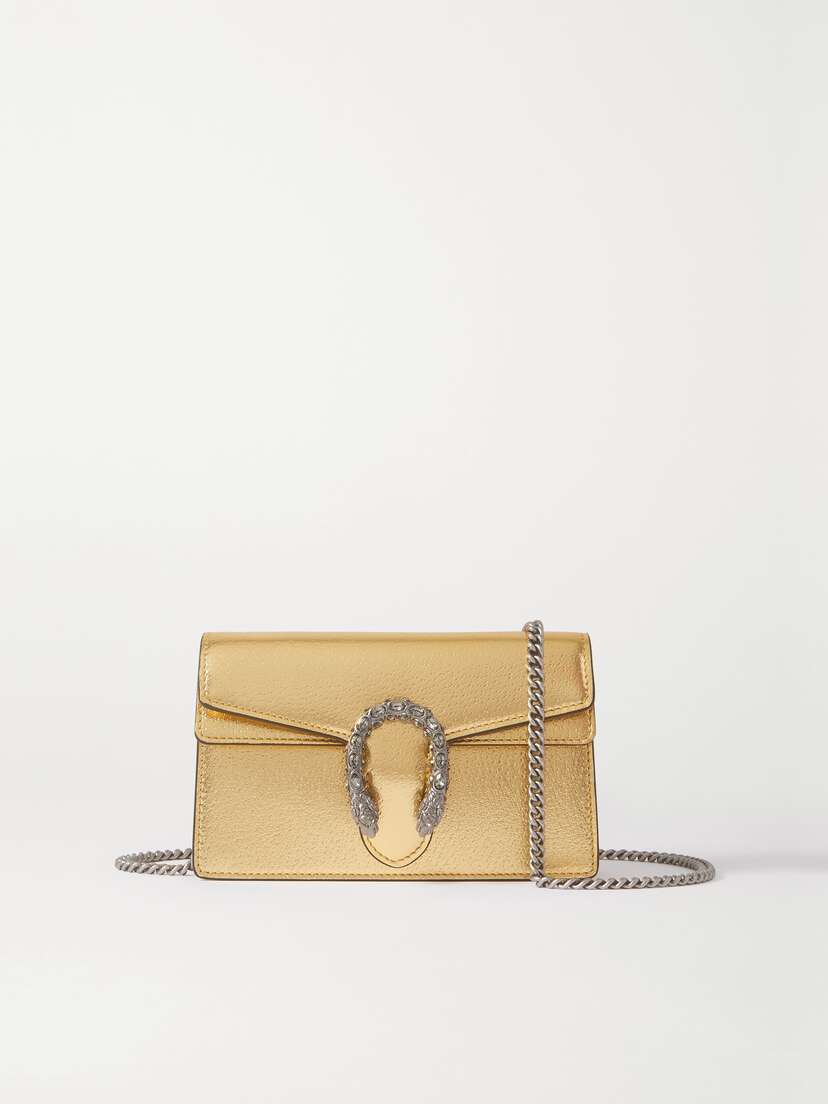 Gucci Dionysus Mini Metallic Leather Shoulder Bag