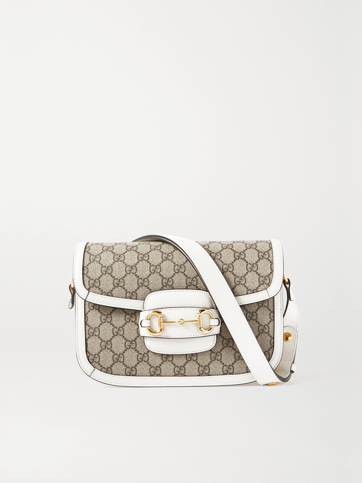 Gucci Horsebit 1955 Small Leather-trimmed Printed Coated-canvas Shoulder Bag
