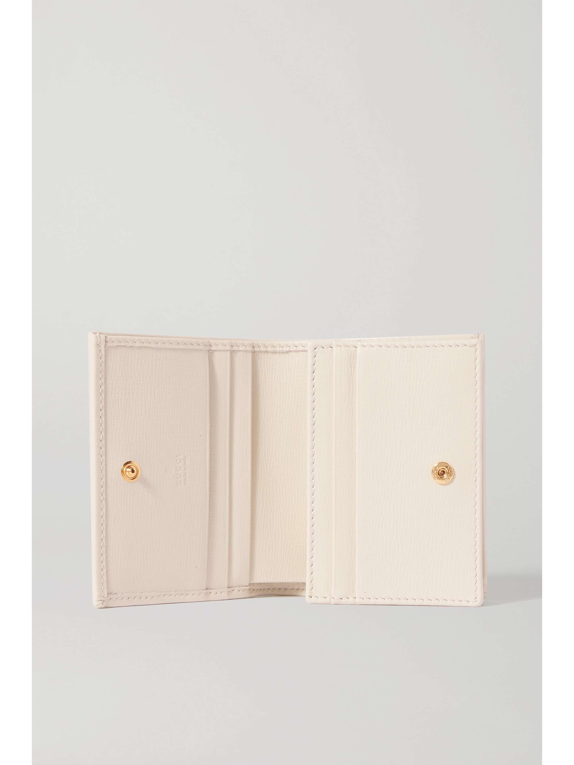 GUCCI Horsebit 1955 leather-trimmed printed coated-canvas wallet