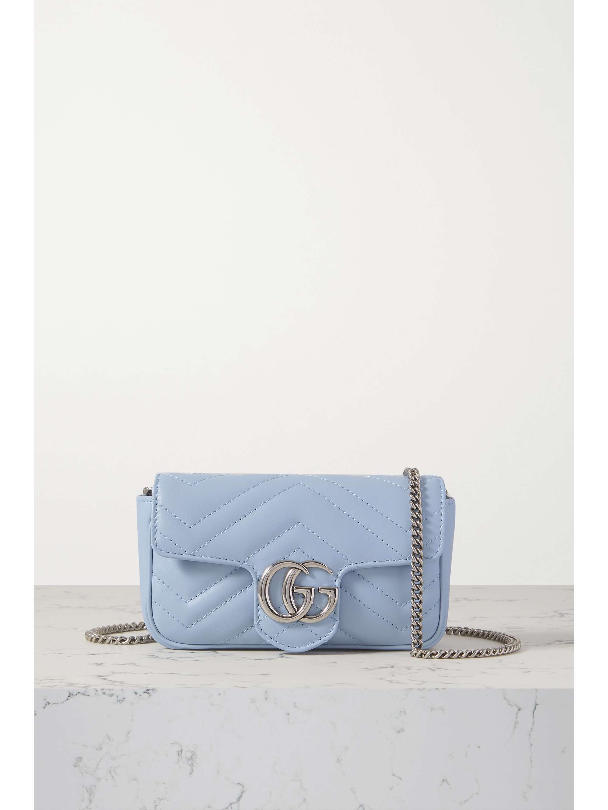 Station Dwelling Hændelse, begivenhed Blue GG Marmont super mini quilted leather shoulder bag | GUCCI |  NET-A-PORTER