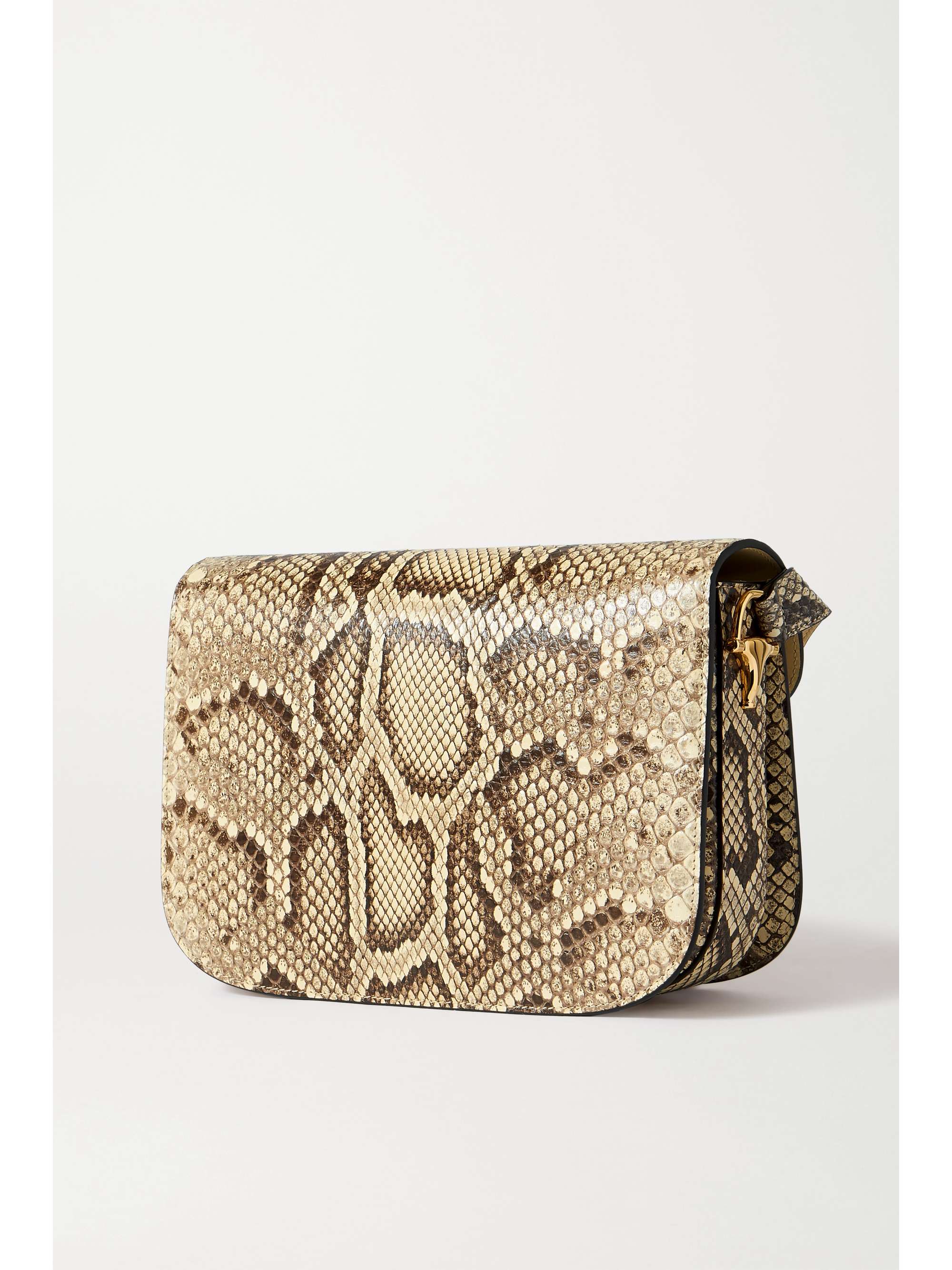 GUCCI Horsebit 1955 python shoulder bag