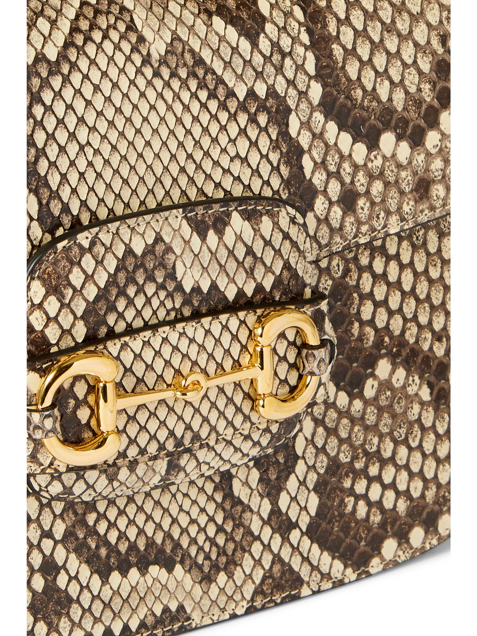 GUCCI Horsebit 1955 python shoulder bag