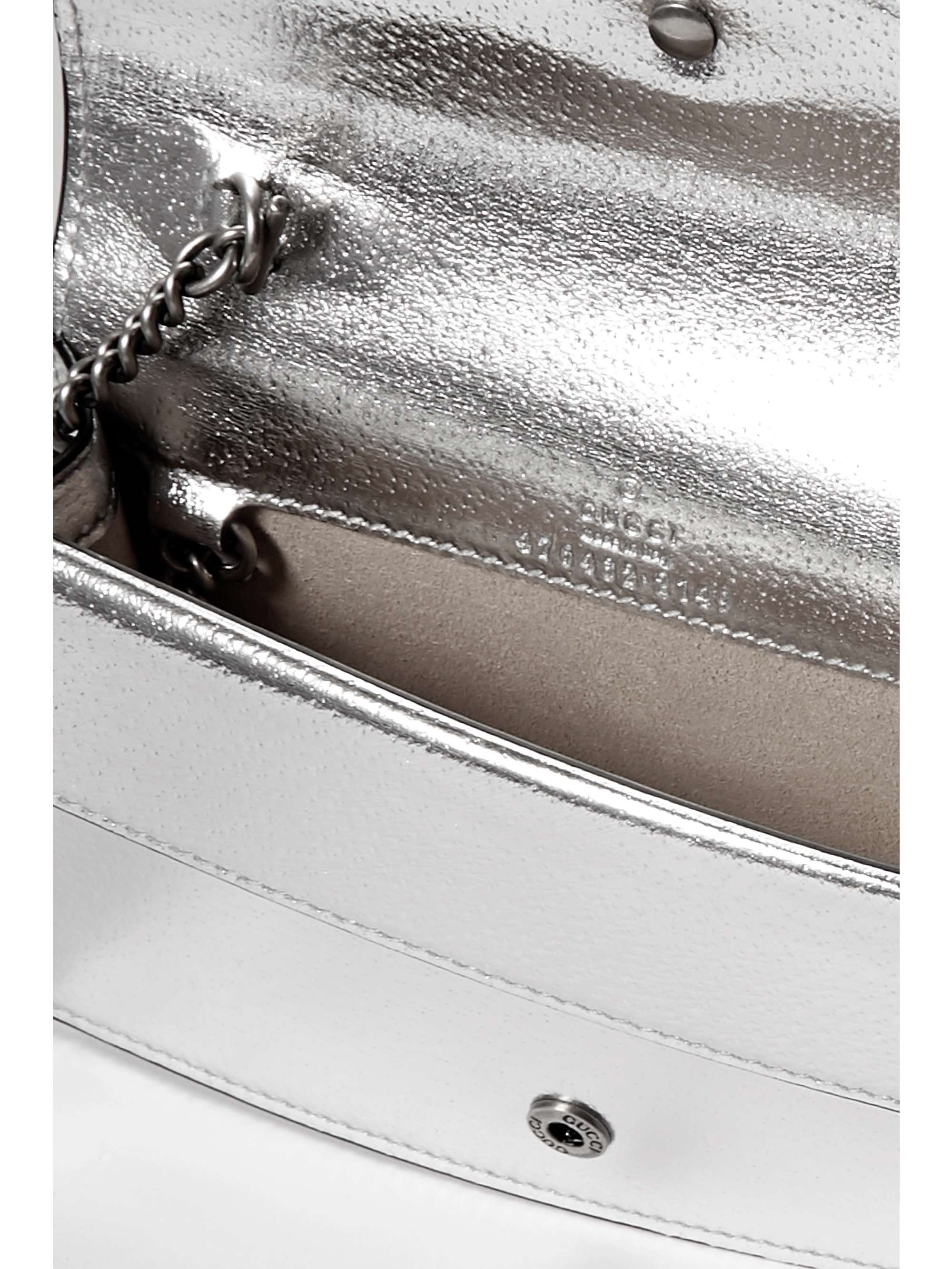 GUCCI + NET SUSTAIN Dionysus super mini textured-leather shoulder bag