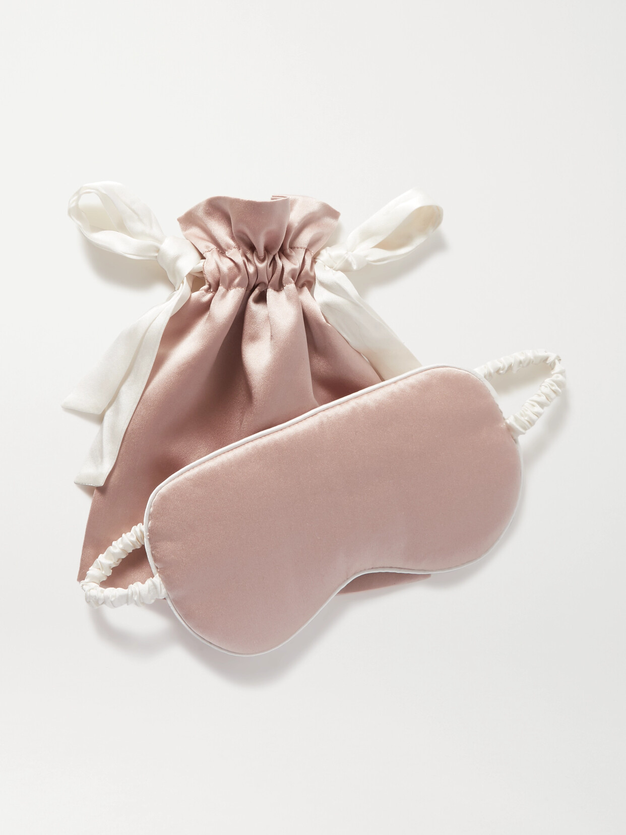 Olivia von Halle Reversible Silk-satin Eye Mask