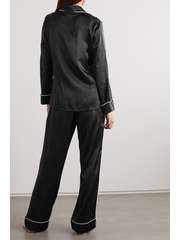 OLIVIA VON HALLE Coco silk-satin pajama set | NET-A-PORTER