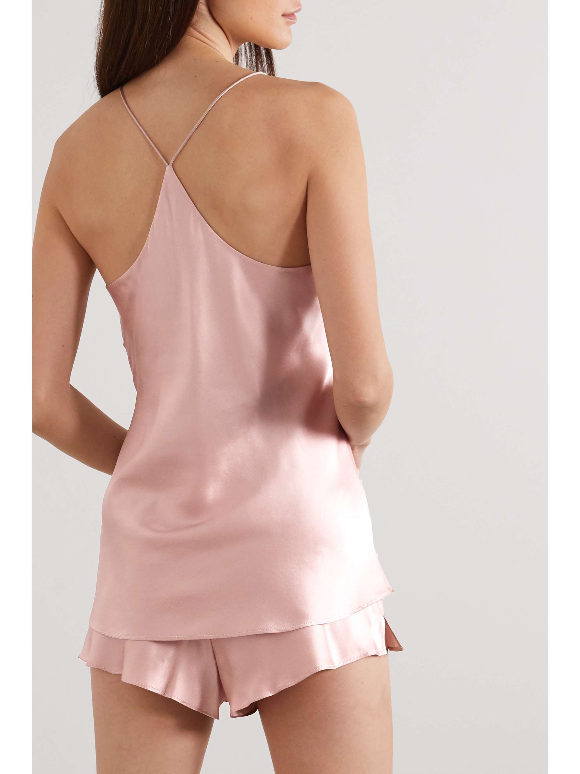 OLIVIA VON HALLE Bella floral-print silk-satin pajama set