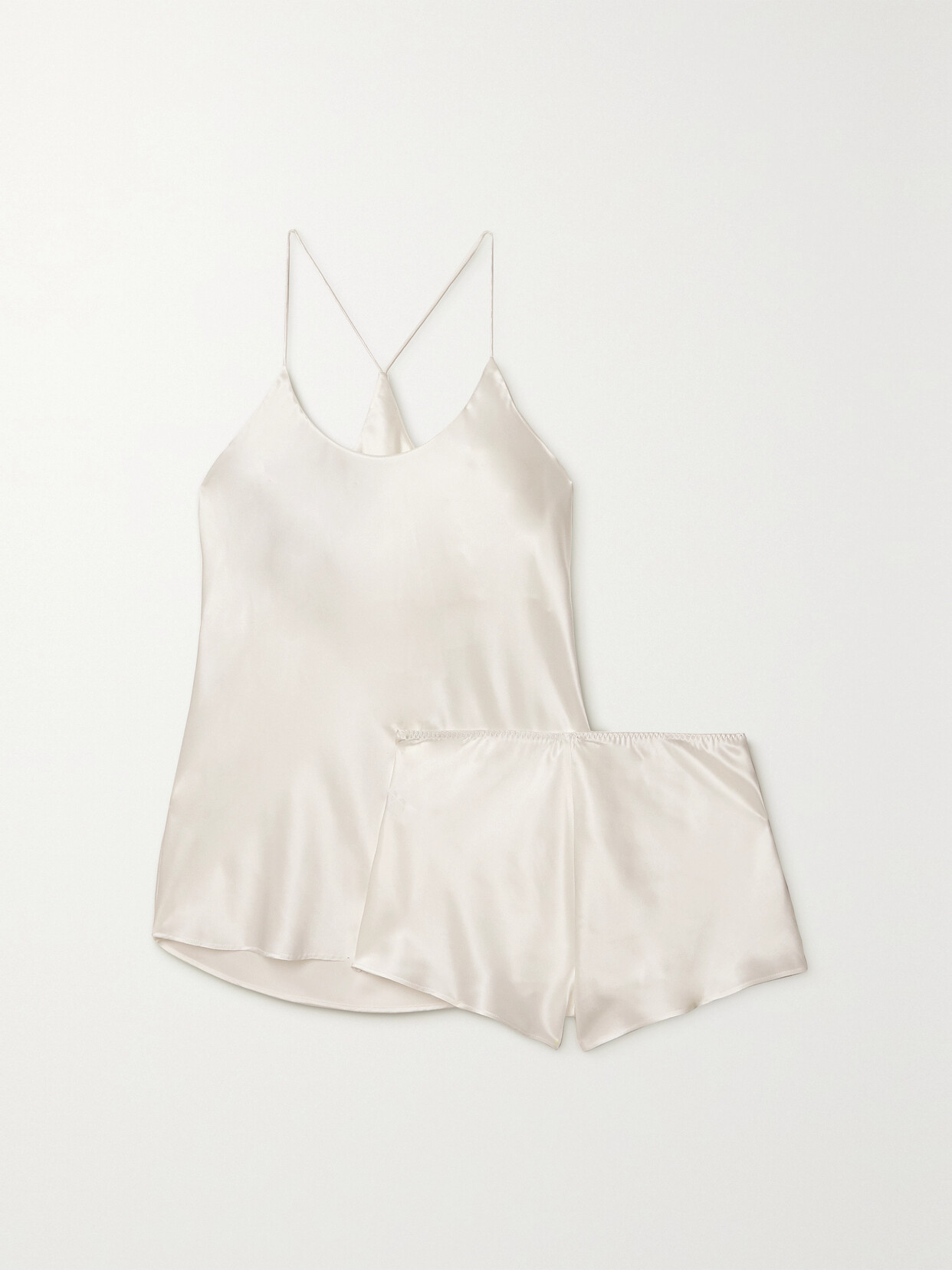 Olivia von Halle Bella Silk-satin Pajama Set - Ivory