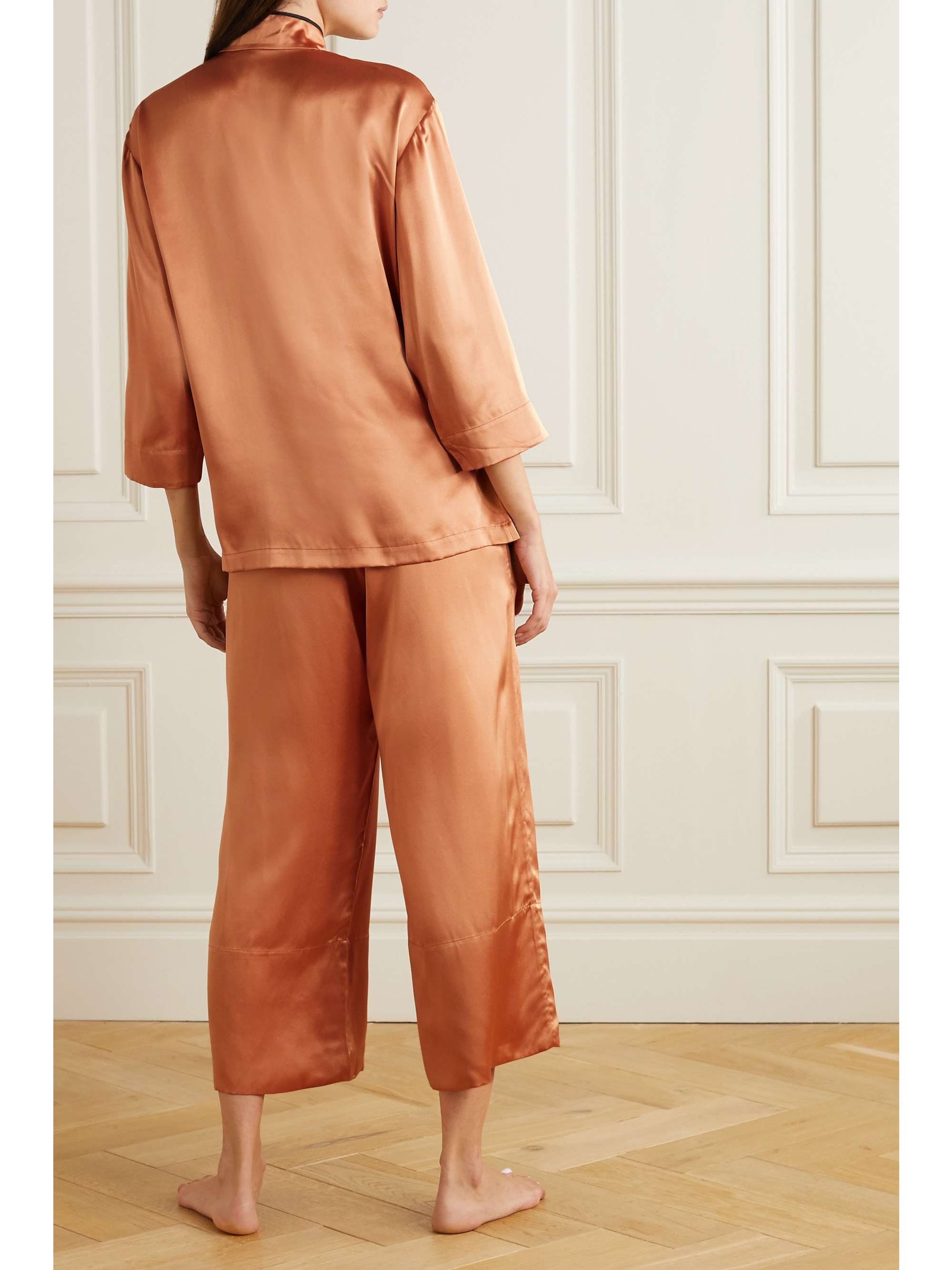 OLIVIA VON HALLE Harlow silk-satin pajama set