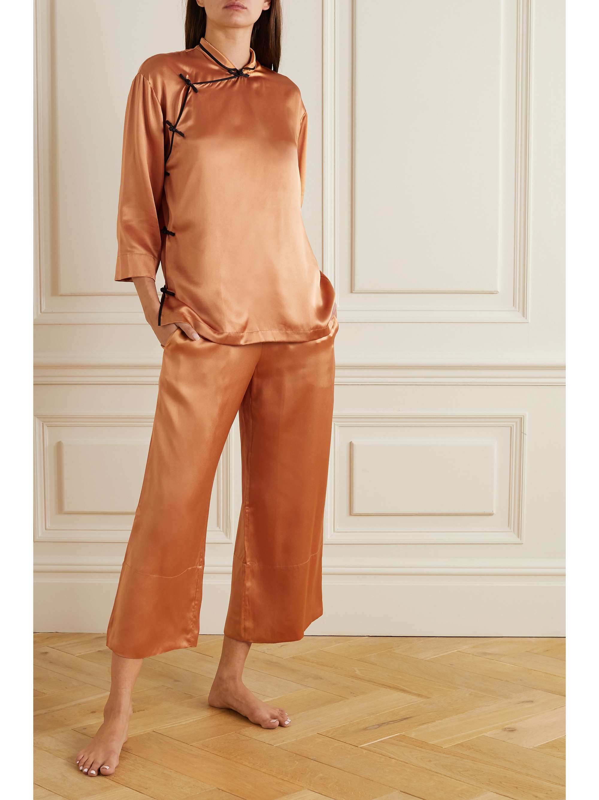 OLIVIA VON HALLE Harlow silk-satin pajama set